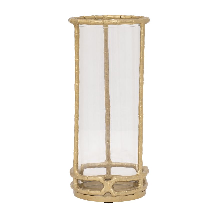 Sagebrook 13" Metal Hurricane Holder - Gold