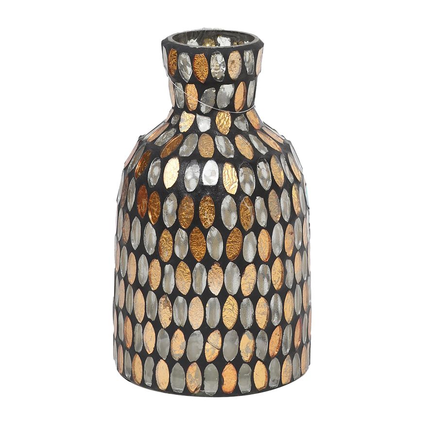 Sagebrook 7" Glass Mosaic Vase