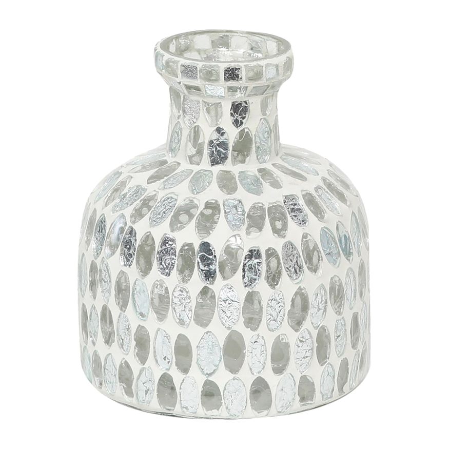 Sagebrook - 17573 18" Glass Vase With Metal Ring