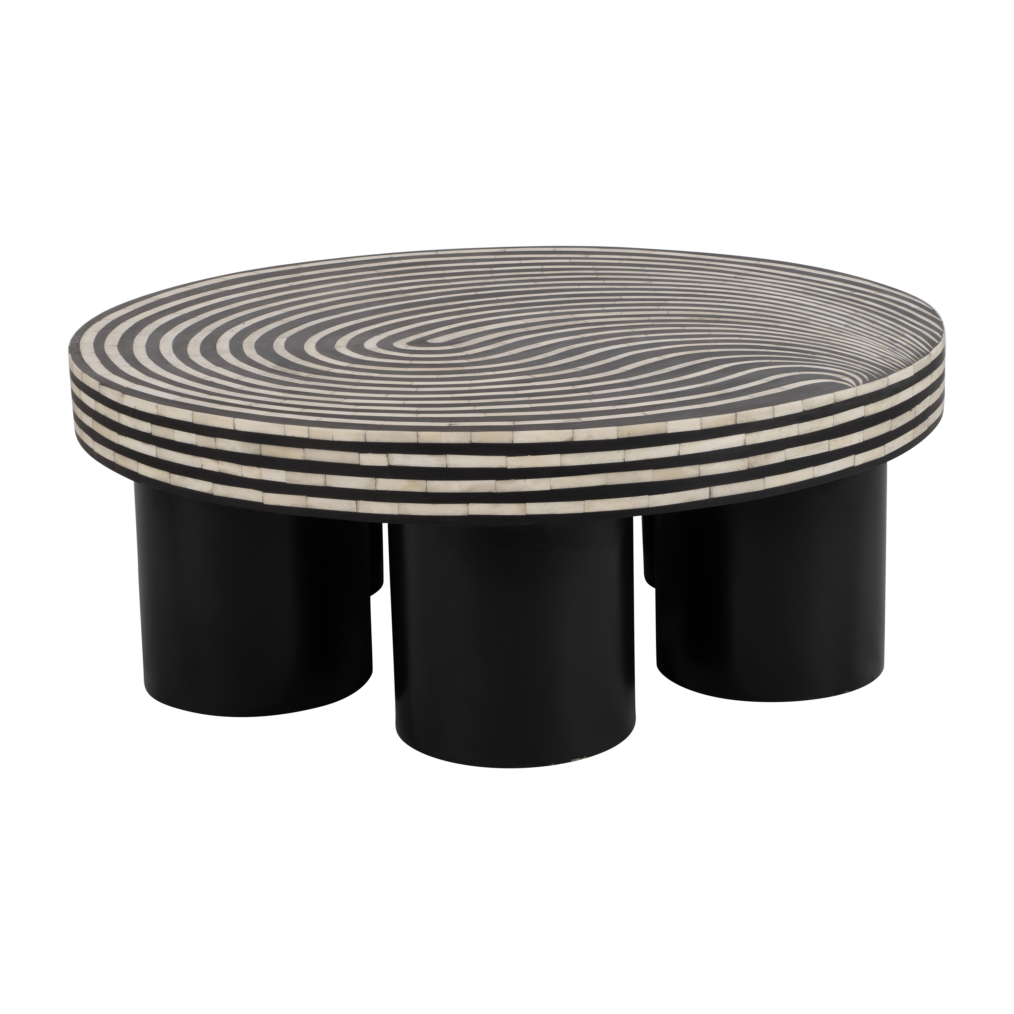 Sagebrook - 39" Wood Stained Finish Coffee Table in Black