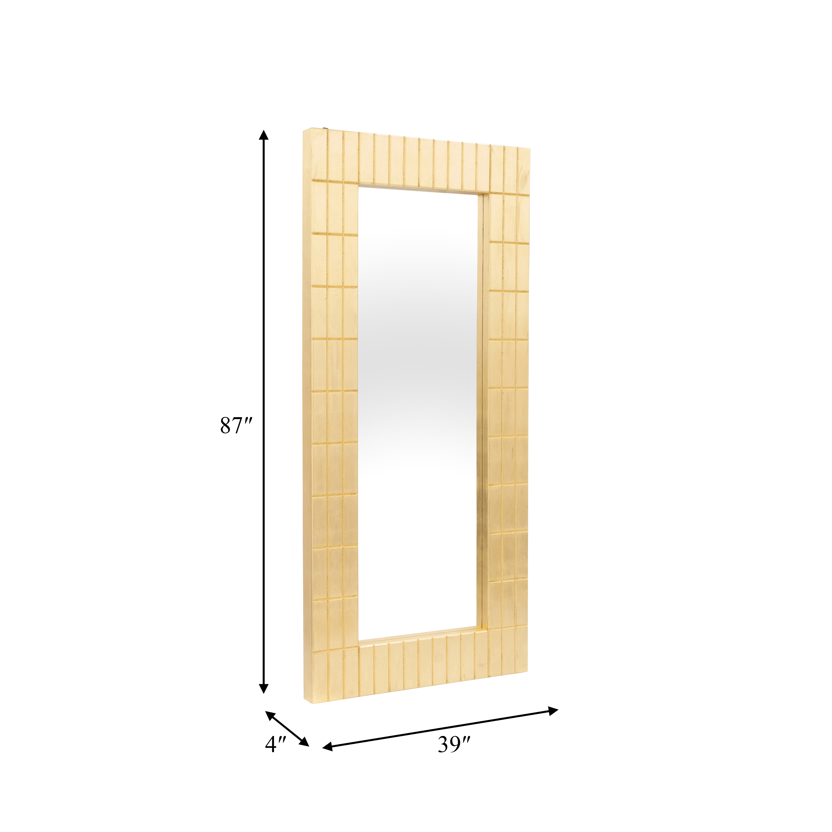 Sagebrook 39"x87" Gold Bars Rectangular Mirror