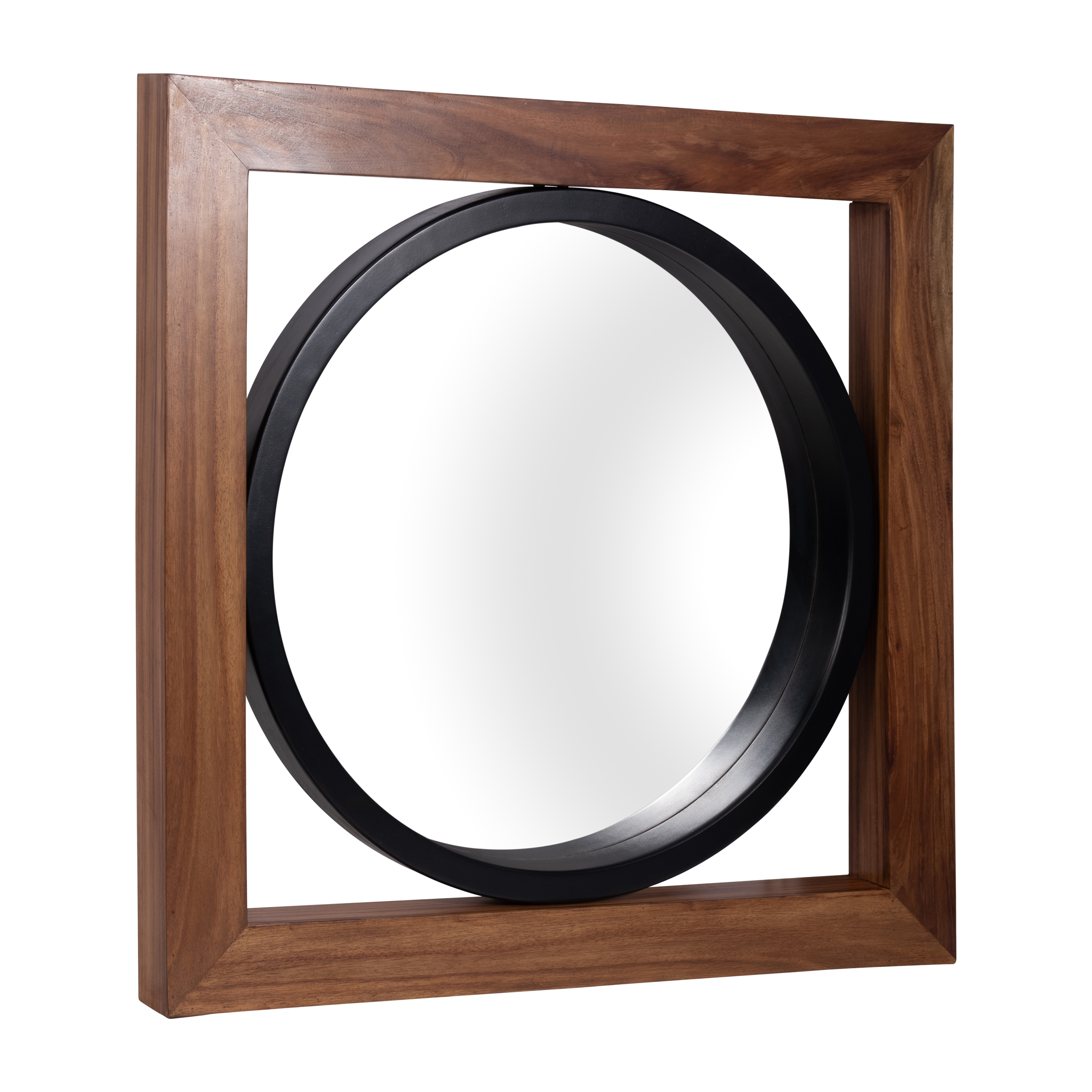 Sagebrook™ 47"x47" Mirror In Box - Brown/Black