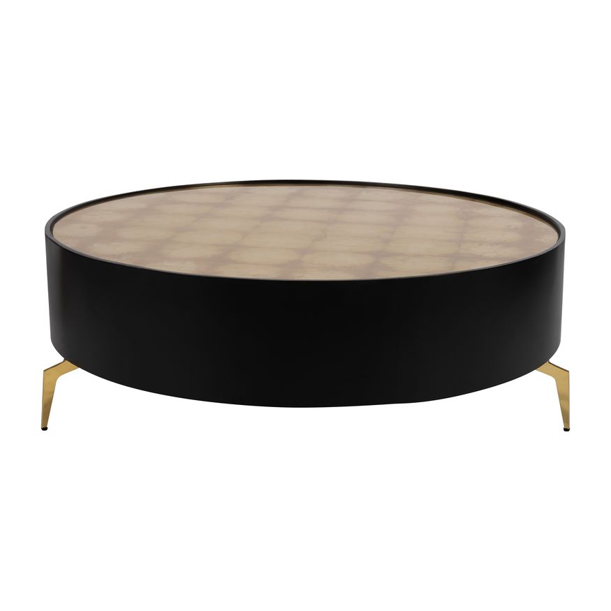 Sagebrook Wood Gold Leaf Top Side Table