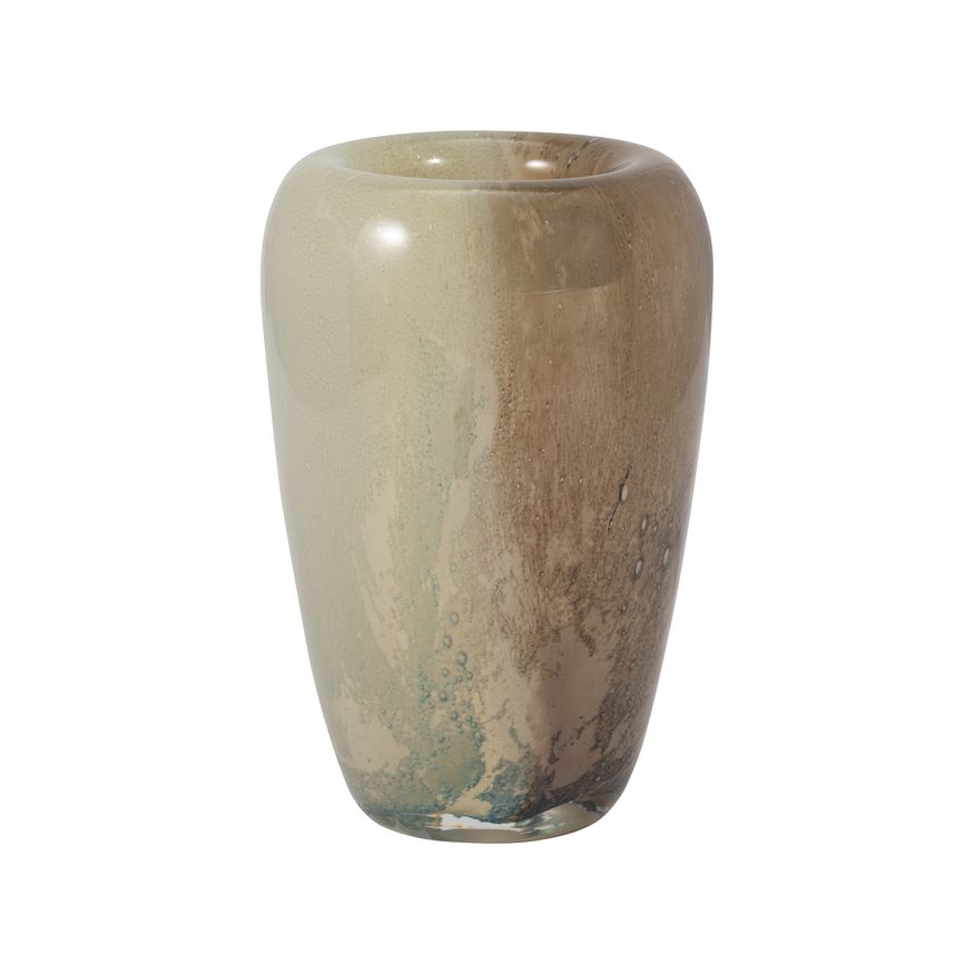 Sagebrook 8" Glass 2-tone Vase - Nude