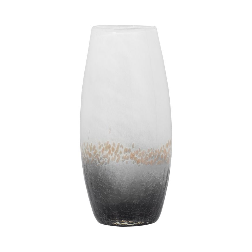 Sagebrook 8" Glass Crackle Vase