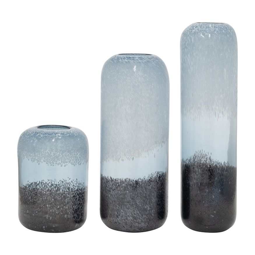 Sagebrook 9" Glass Ombre Vase - Multi