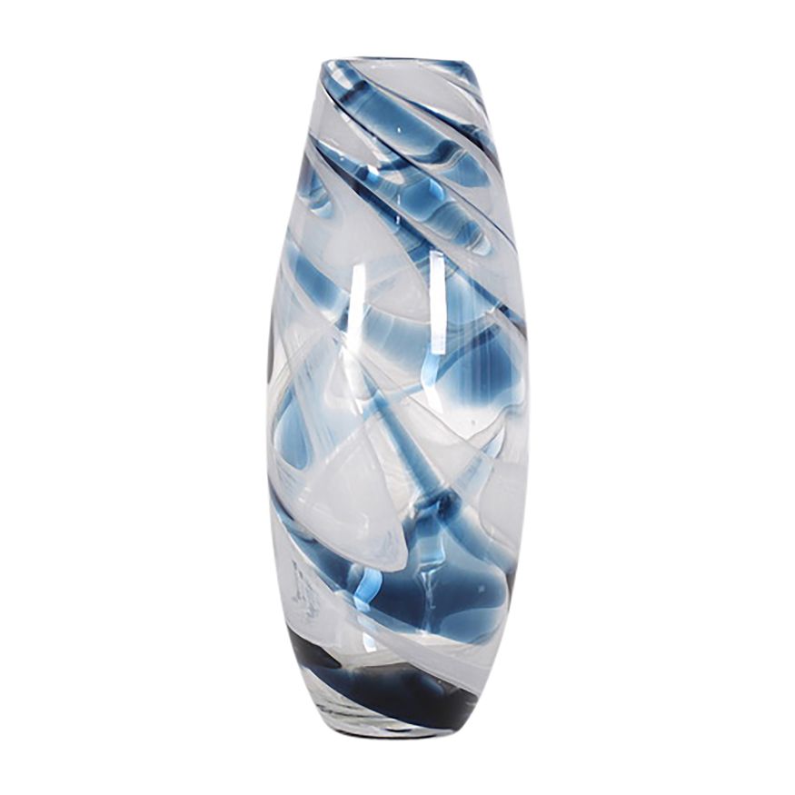 Sagebrook 12" Glass Swirl Vase