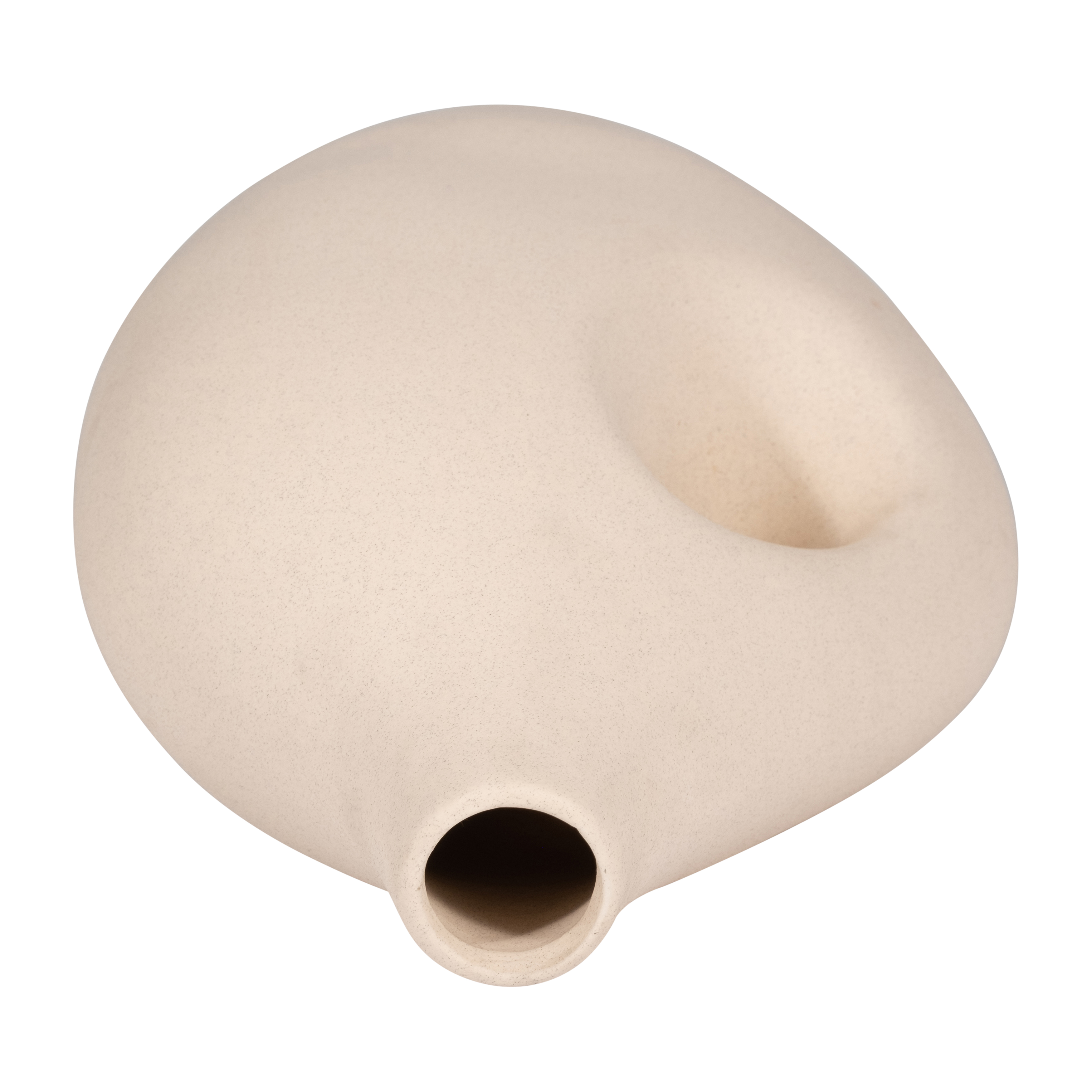 Sagebrook - 12" Ceramic Nomadic Handle Vase in Ivory