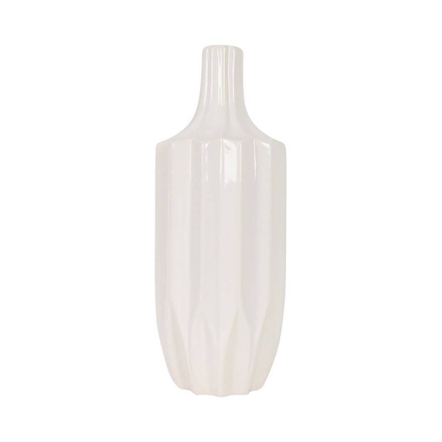 Sagebrook 13" Ceramic Fluted Vase