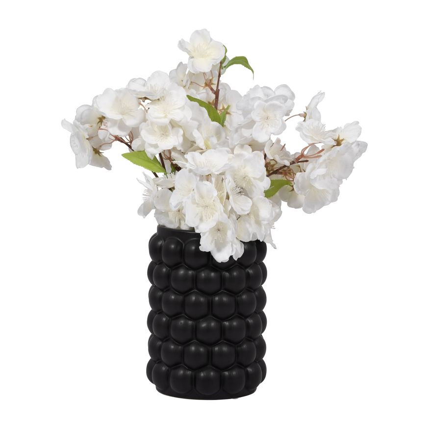 Sagebrook 7" Ceramic Bubble Vase - Black