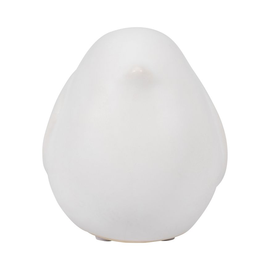 Sagebrook 6" Ceramic Chubby Bird - White