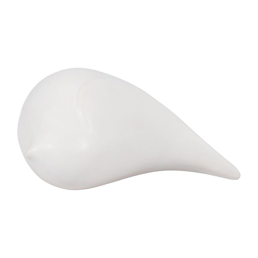 Sagebrook 6" Ceramic Chubby Bird - White