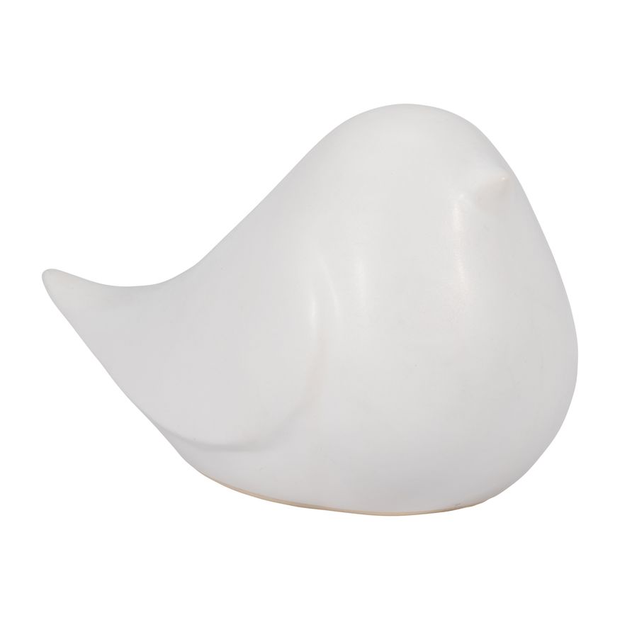 Sagebrook 8" Ceramic Chubby Bird - White