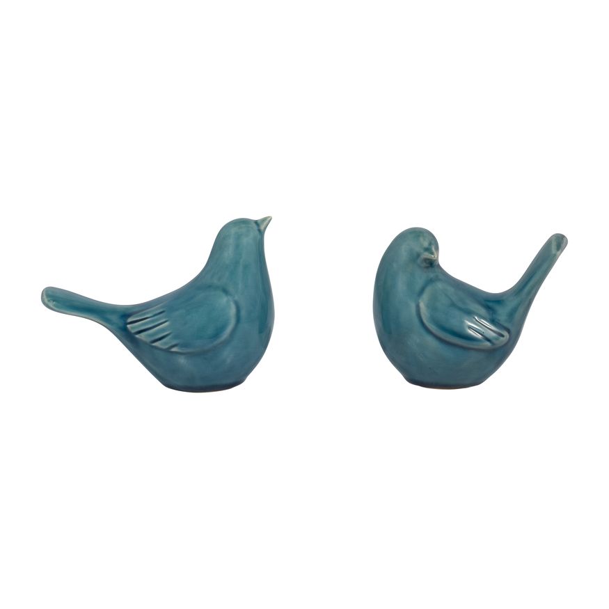 Sagebrook 5" Ceramic Side View Bird - Blue