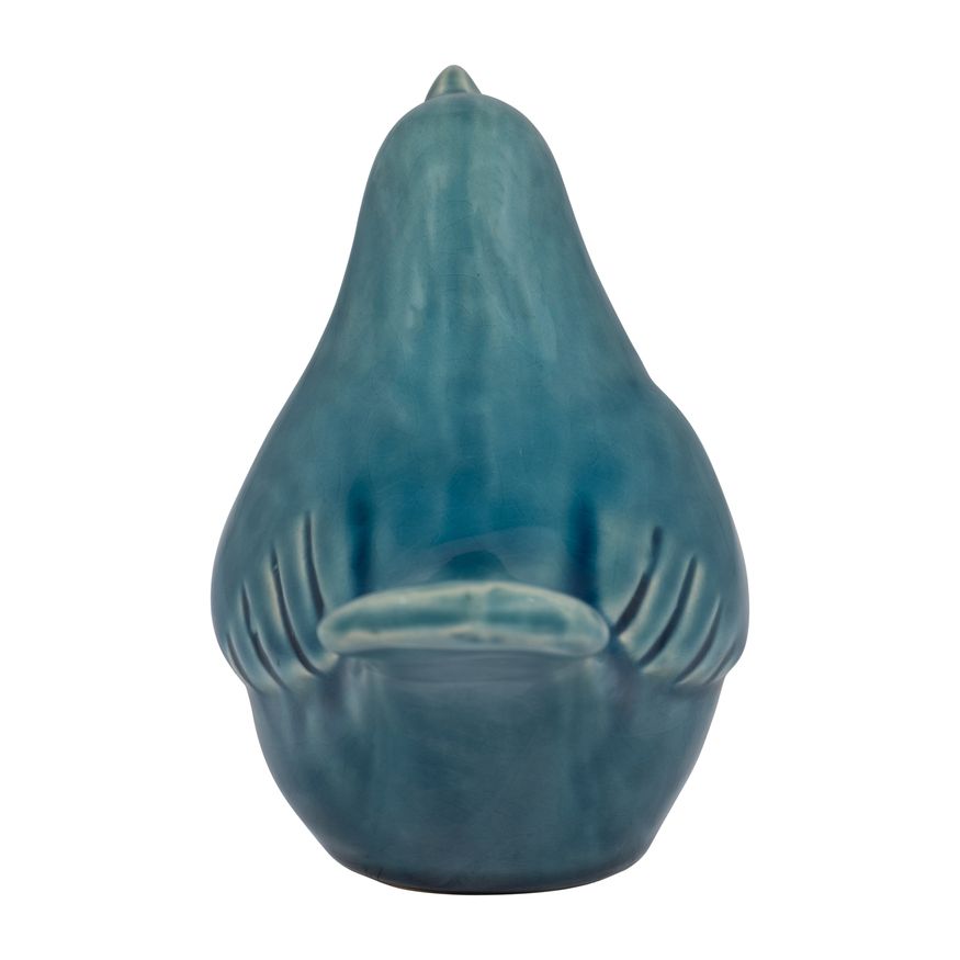 Sagebrook 6" Ceramic Looking Up Bird - Blue