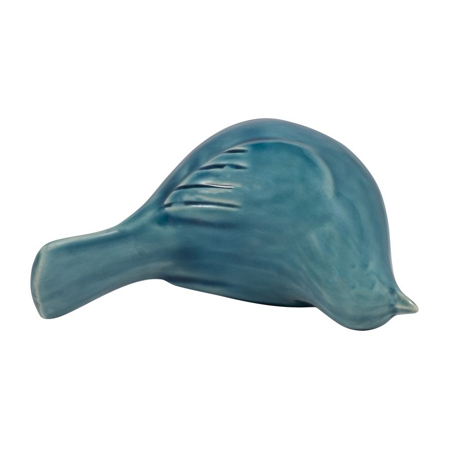 Sagebrook 6" Ceramic Looking Up Bird - Blue