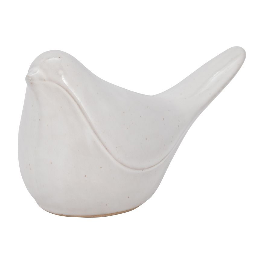 Sagebrook - 7" Ceramic Sitting Bird in Ivory