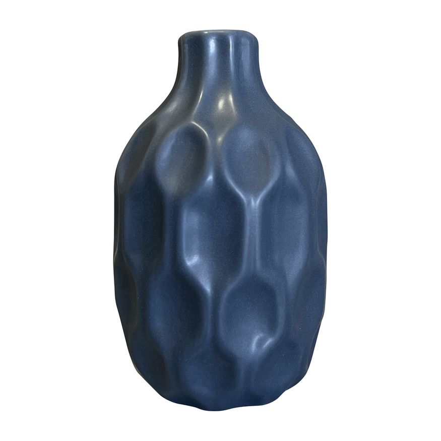 Sagebrook 8" Ceramic Honeycomb Dimpled Vase