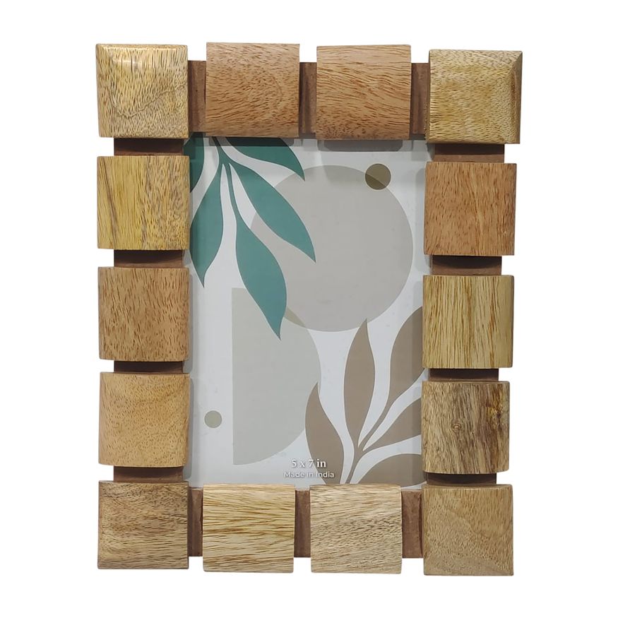 Sagebrook 4"x6" Wood Blocks Photo Frame