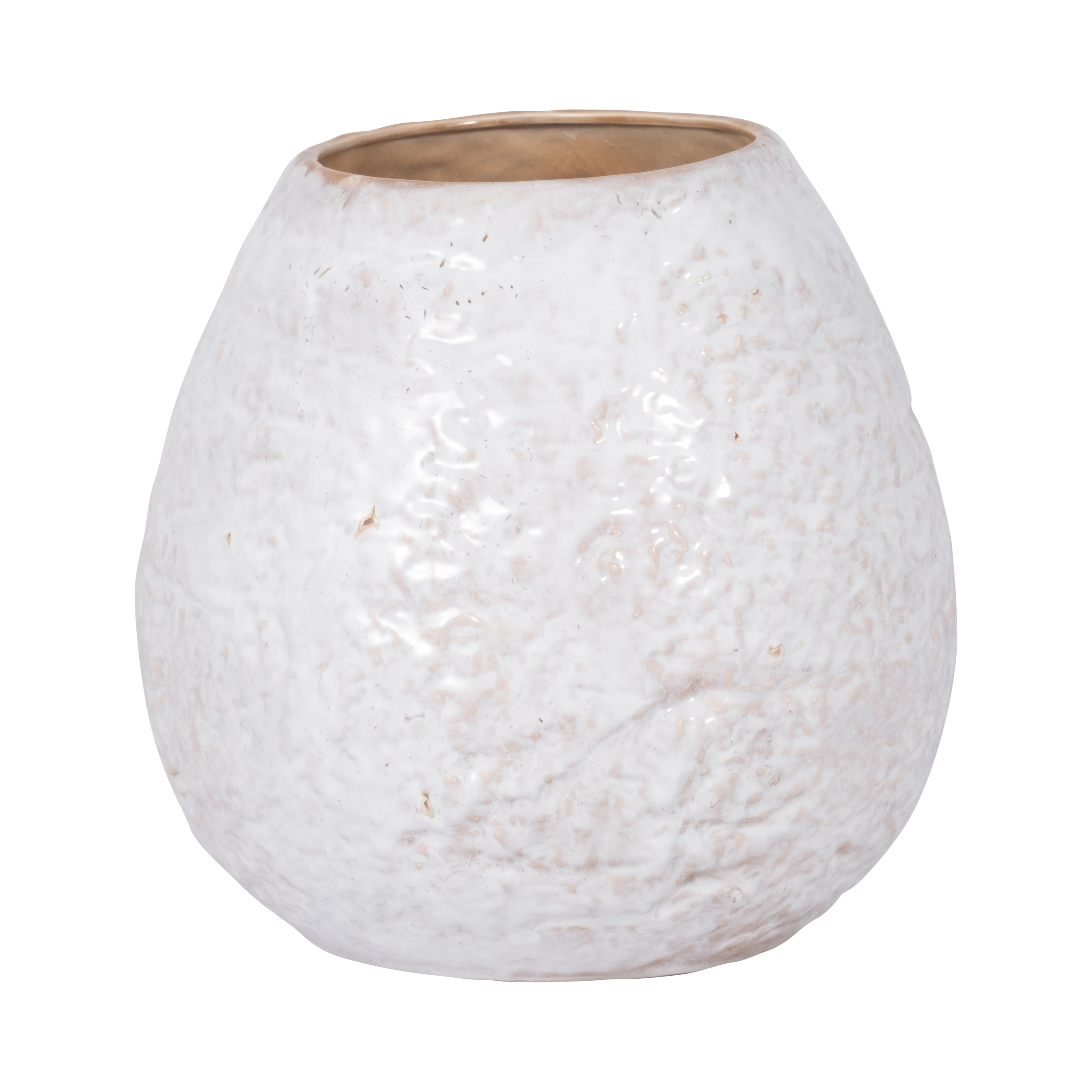 Sagebrook 11" Ceramic Round Vase - Ivory