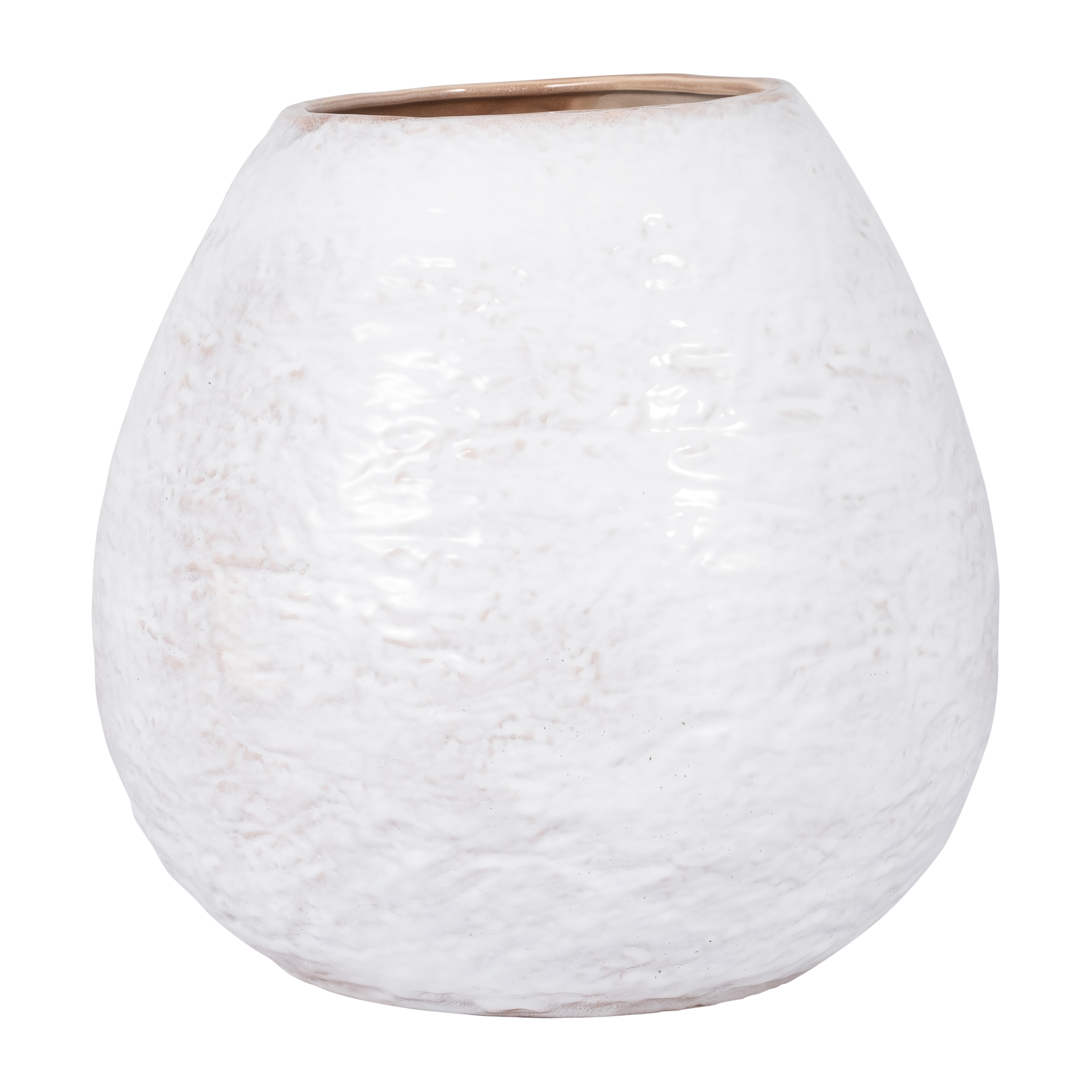 Sagebrook 14" Ceramic Round Vase - Ivory