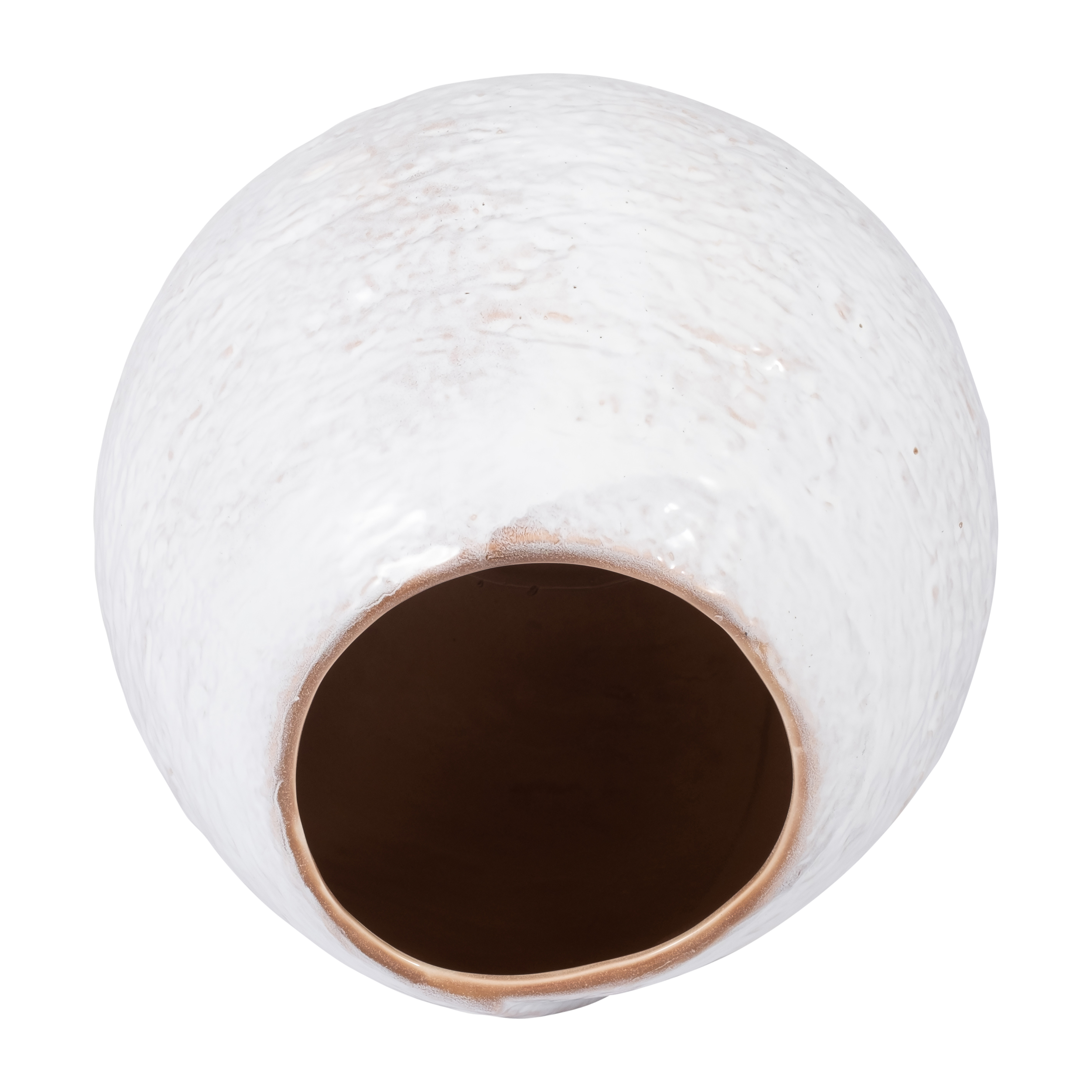 Sagebrook 14" Ceramic Round Vase - Ivory