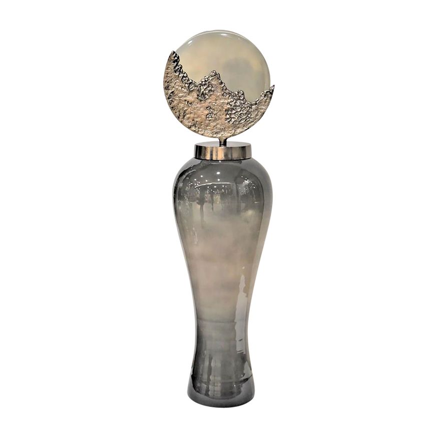 Sagebrook - 16" Glass Metallic Bottle Orb Topper