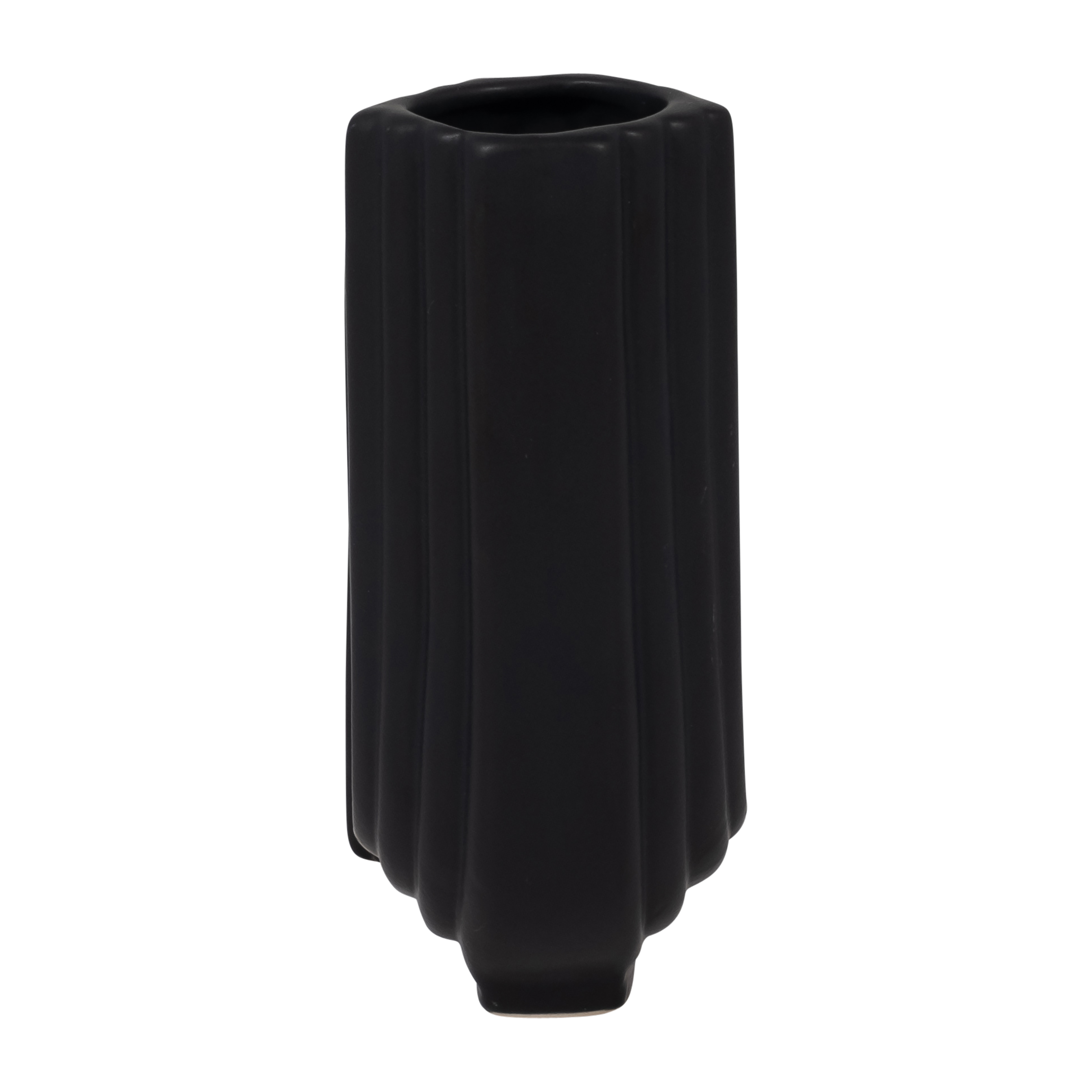 Sagebrook 6" Ceramic Loopy Vase - Black