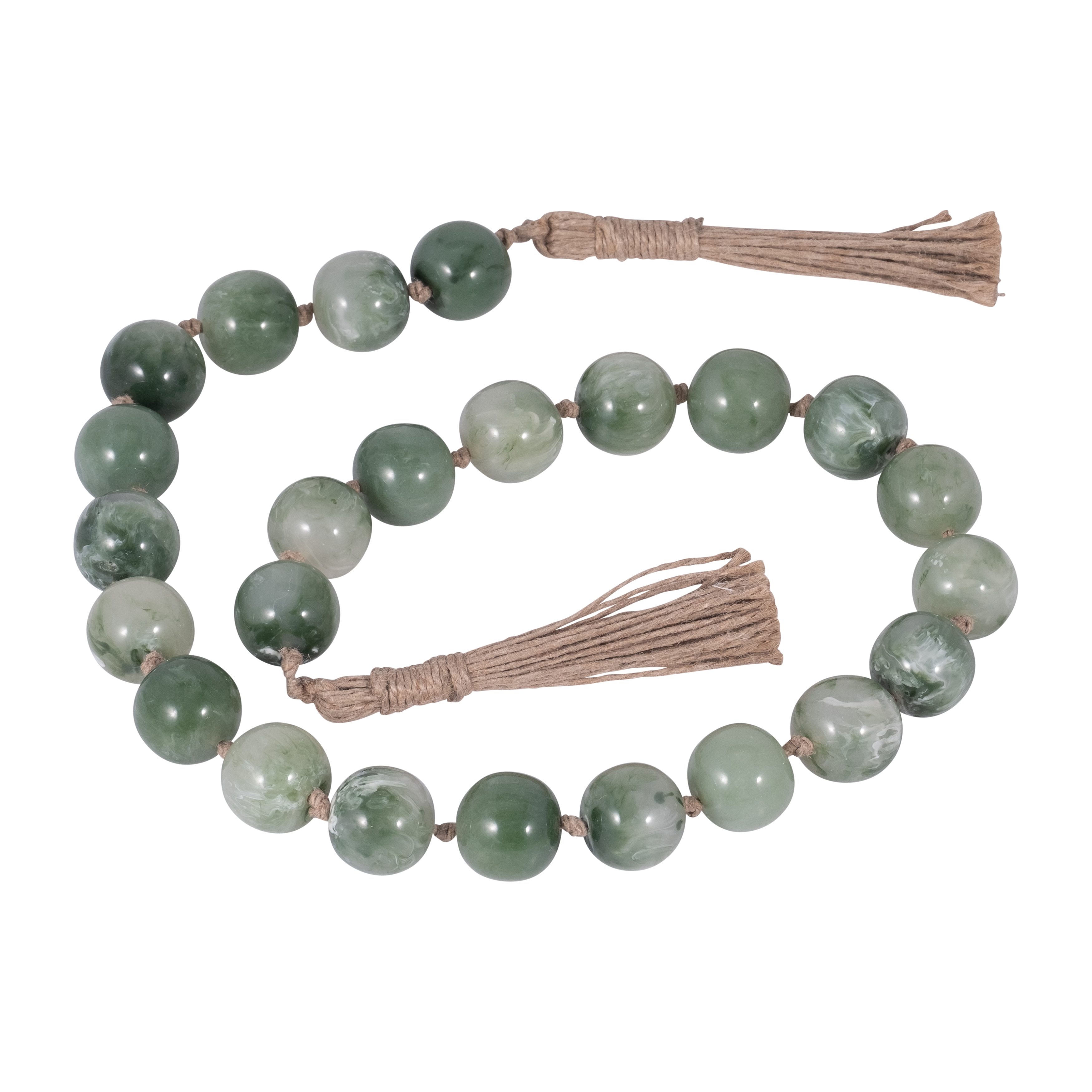 Sagebrook 35" Resin Bead Garland - Green