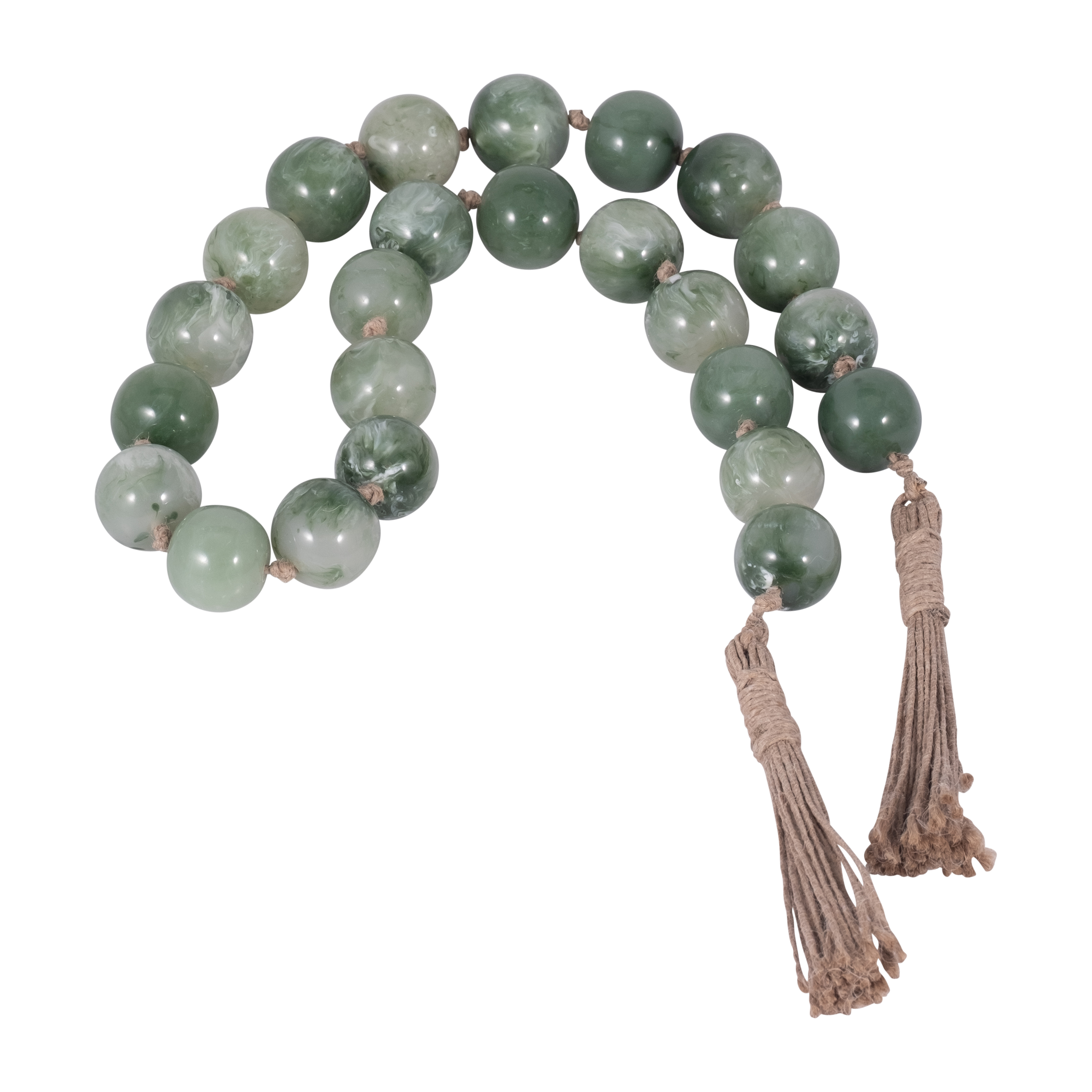 Sagebrook 35" Resin Bead Garland - Green