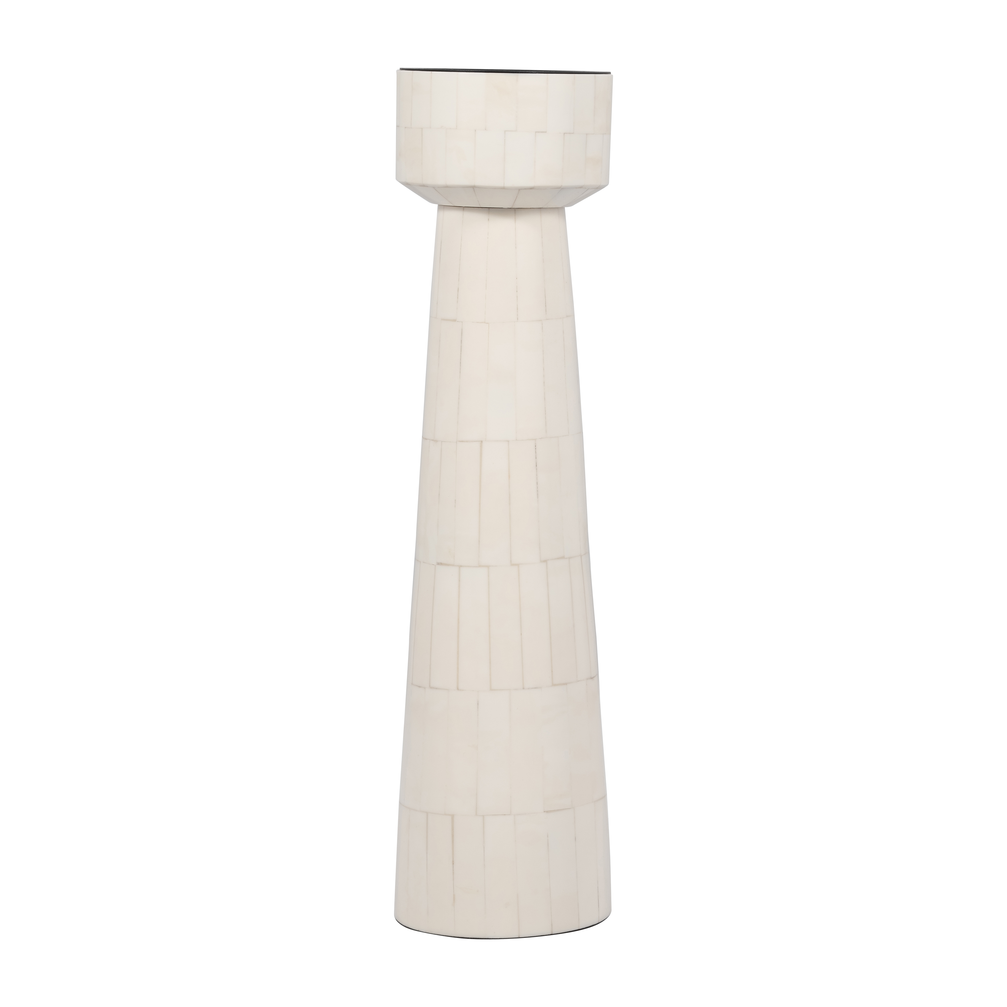 Sagebrook 15" Resin Pillar Candle Holder - Ivory