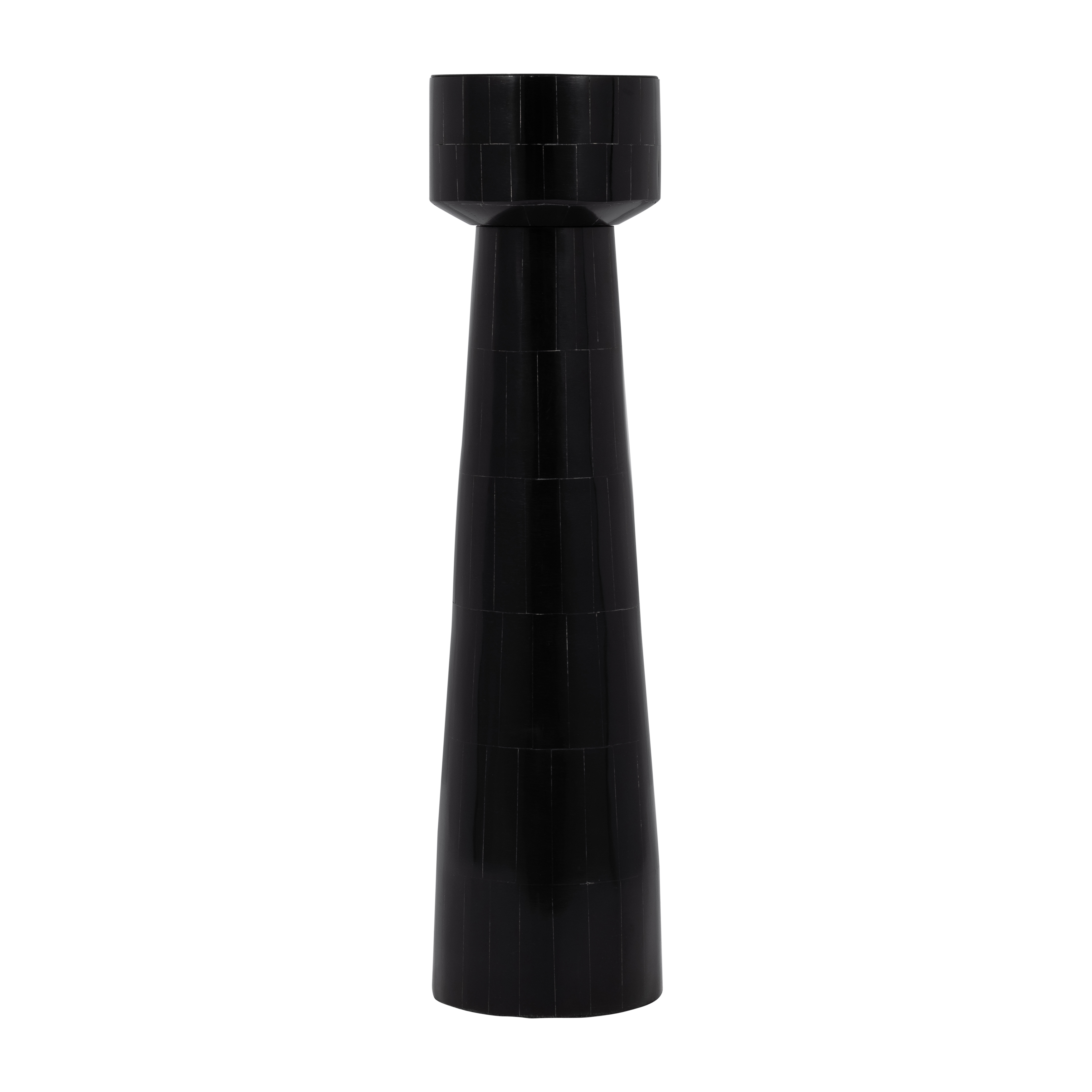 Sagebrook 15" Resin Pillar Candle Holder - Black