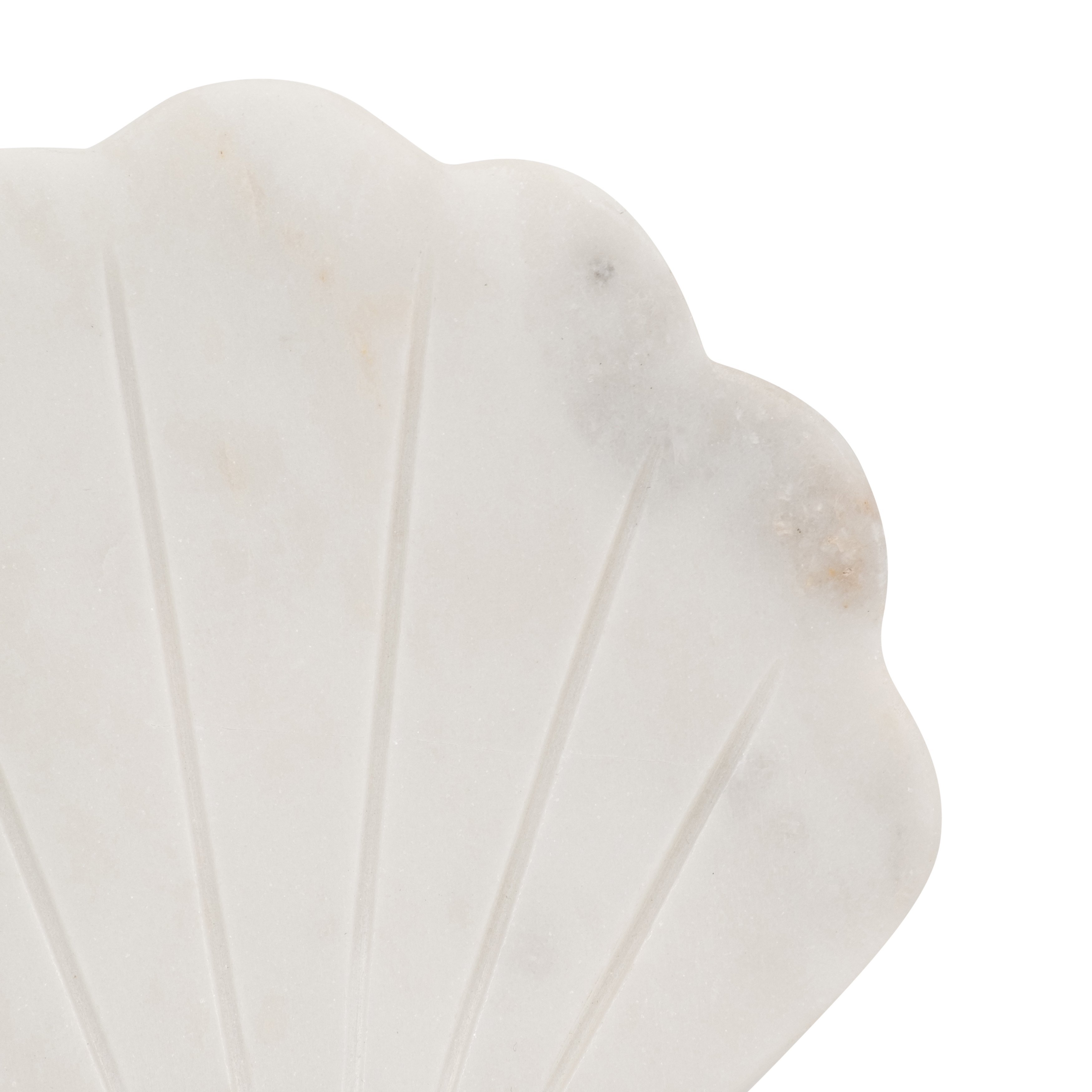 Sagebrook - 5" Marble Shell Trinket Dish in White