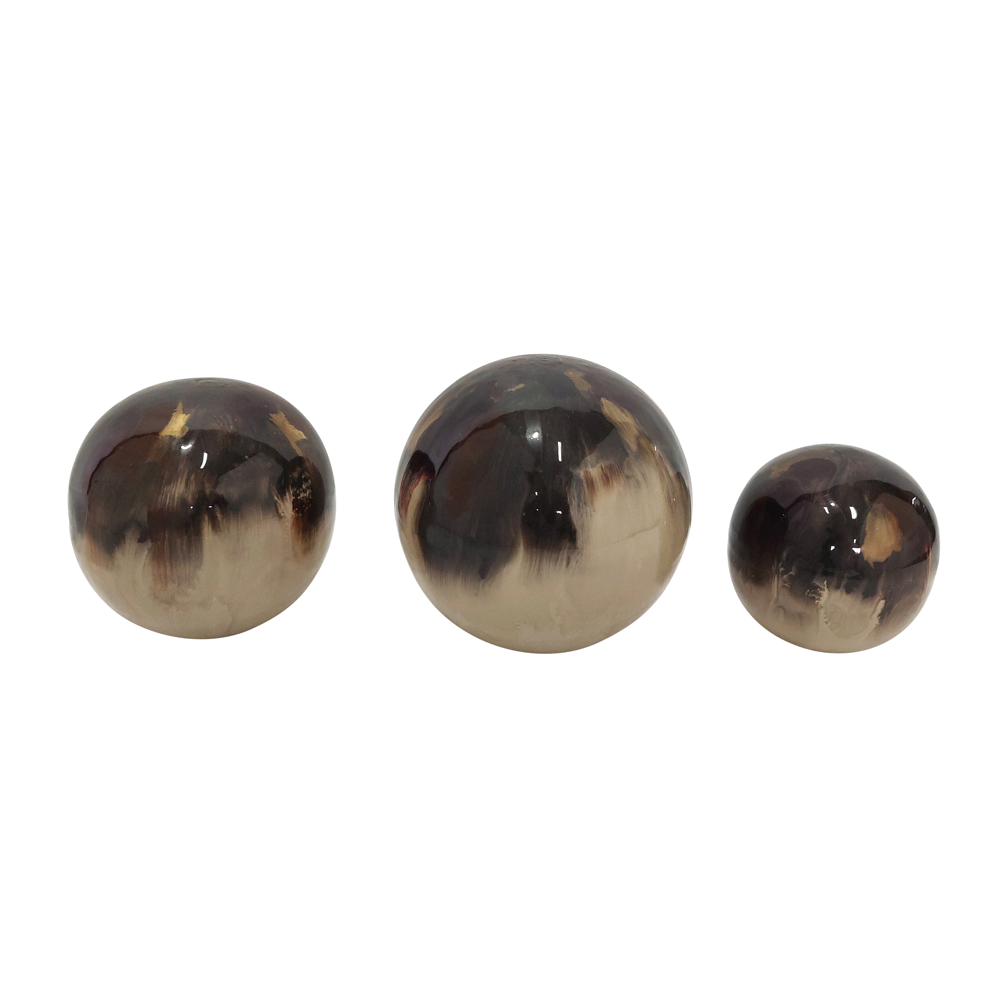 Sagebrook 4"/5"/6" Metal Galaxy Orbs (Set Of 3)