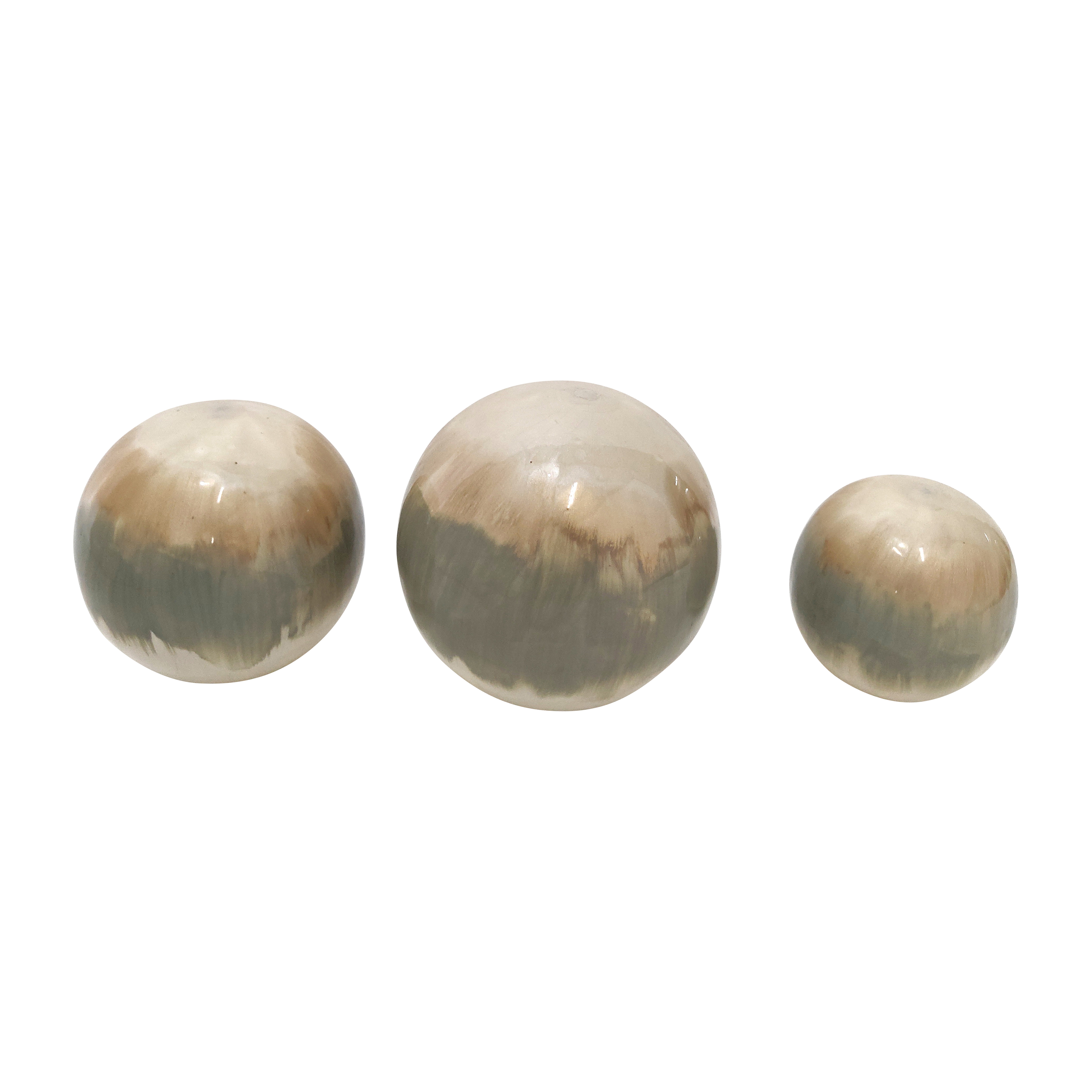 Sagebrook 4"/5"/6" Metal Galaxy Orbs (Set Of 3)