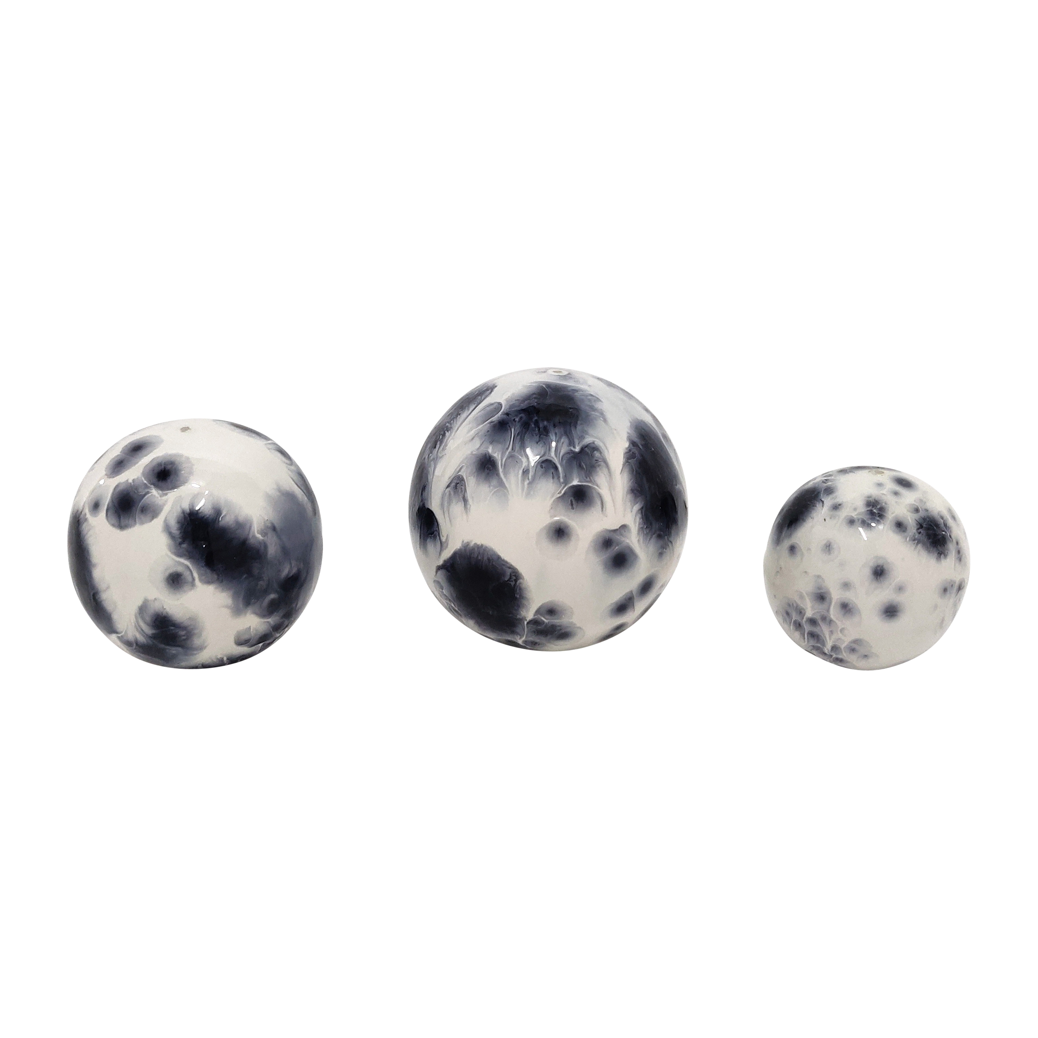 Sagebrook 4"/5"/6" Metal Galaxy Orbs (Set Of 3)