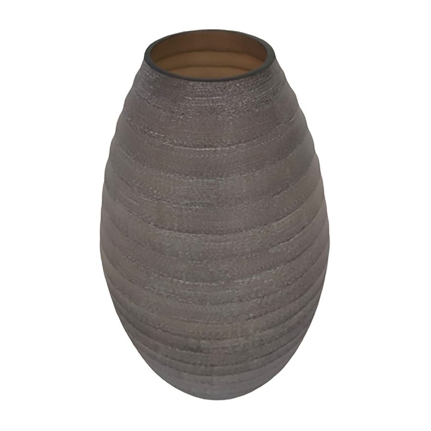 Sagebrook 13" Glass Ridged Urn Vase