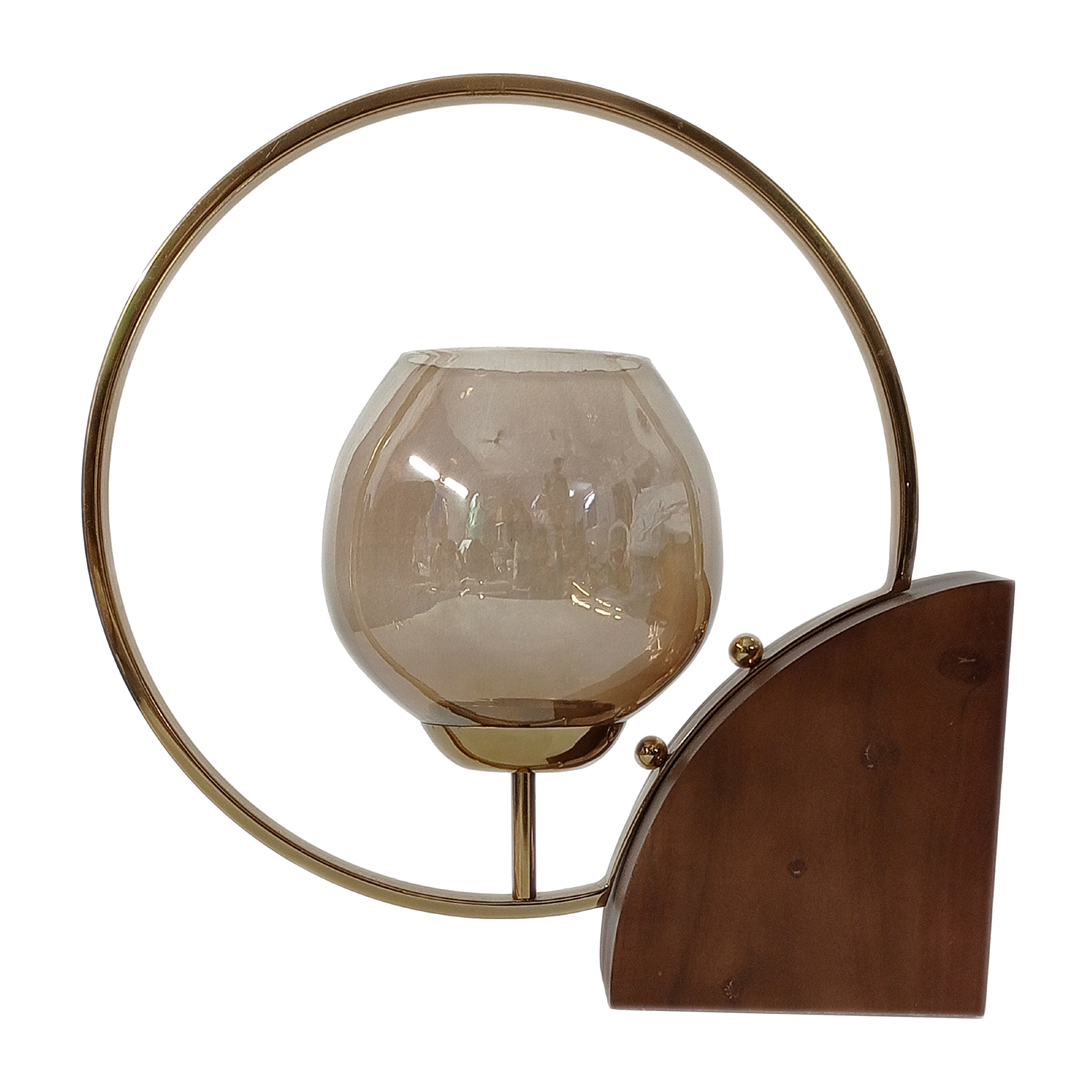 Sagebrook 14" Metal Half-ring Candle Holder