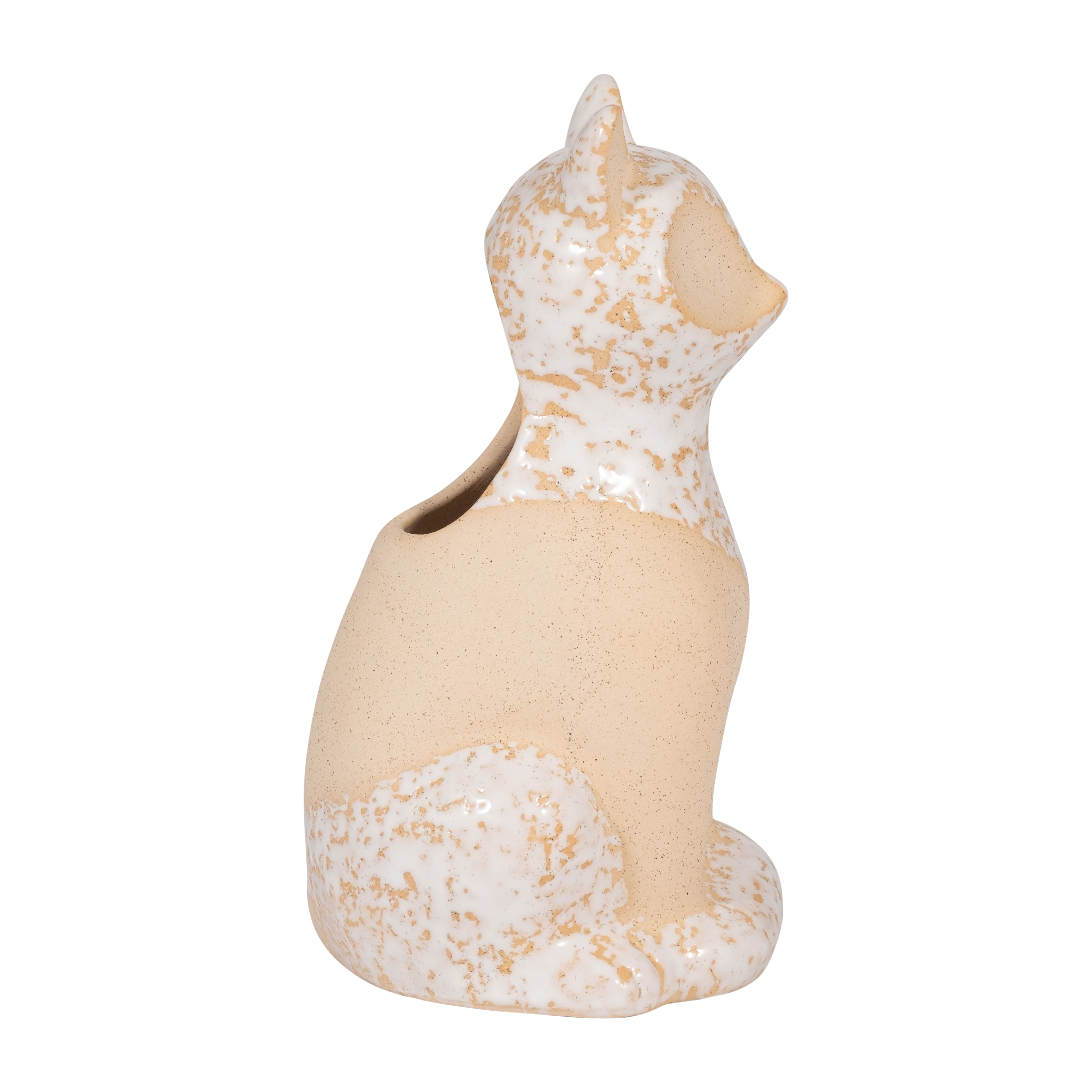 Sagebrook - 8" Ceramic Sitting Fox Vase in Ivory