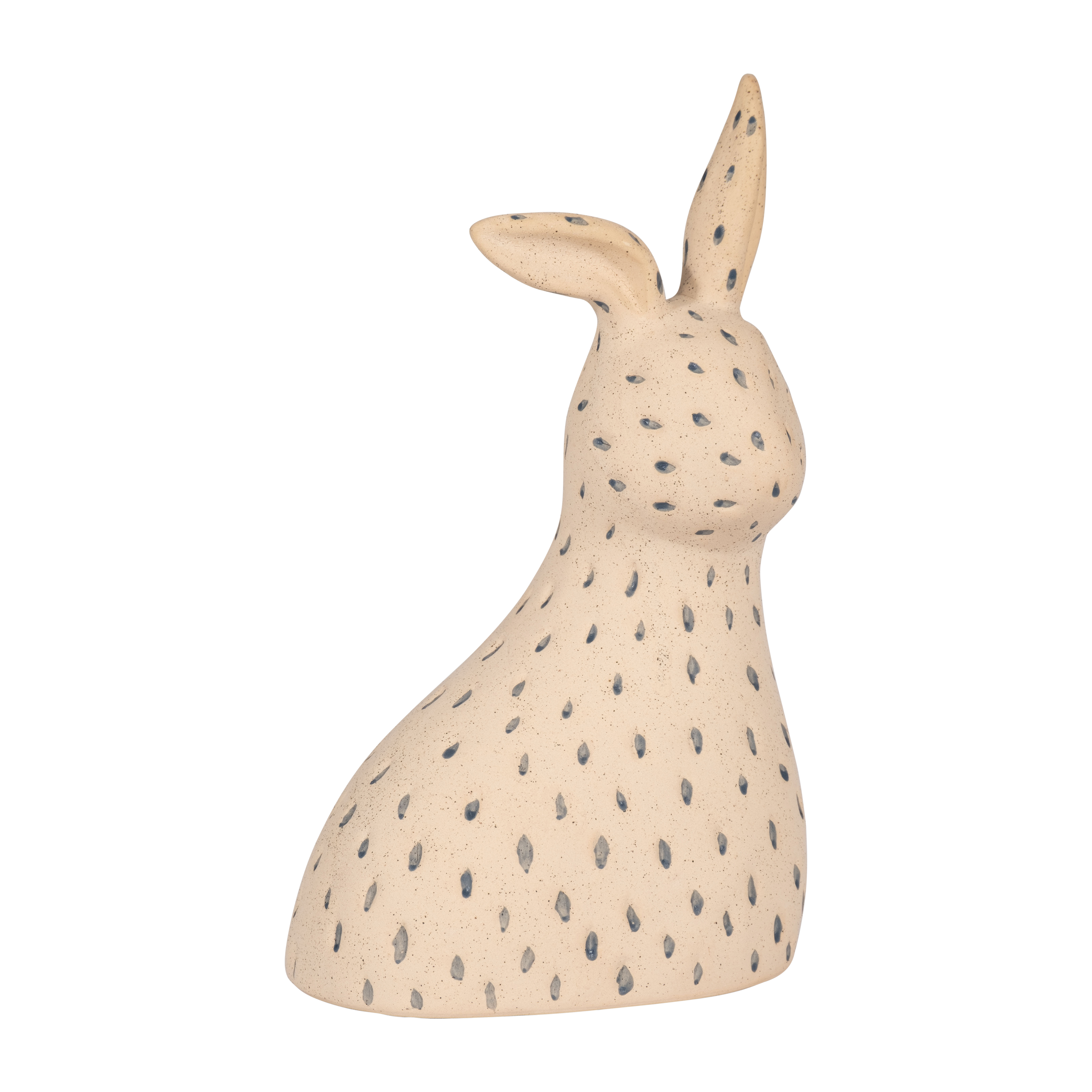 Sagebrook - 8" Ceramic Spotted Bunny in Ivory/blue