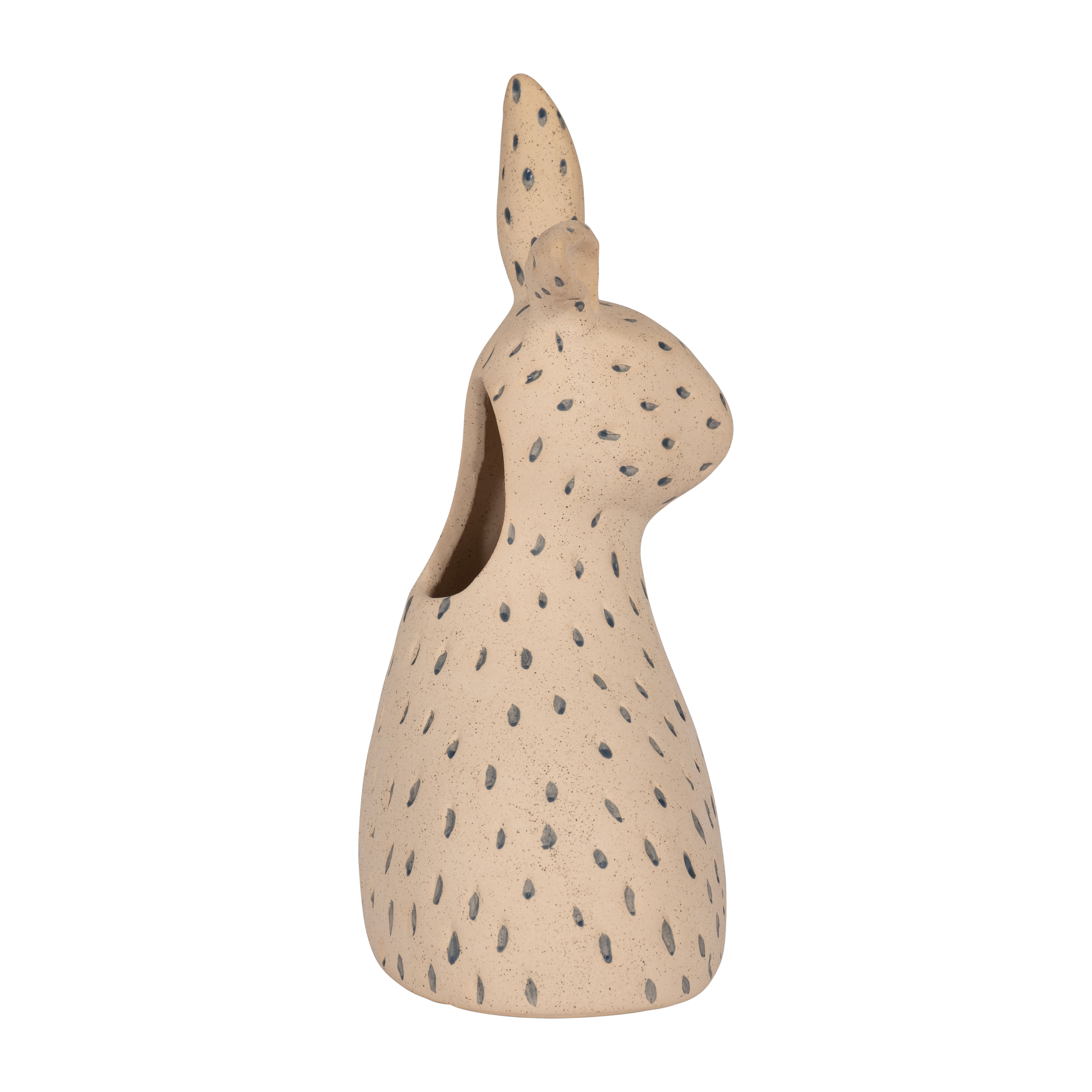 Sagebrook - 8" Ceramic Spotted Bunny in Ivory/blue