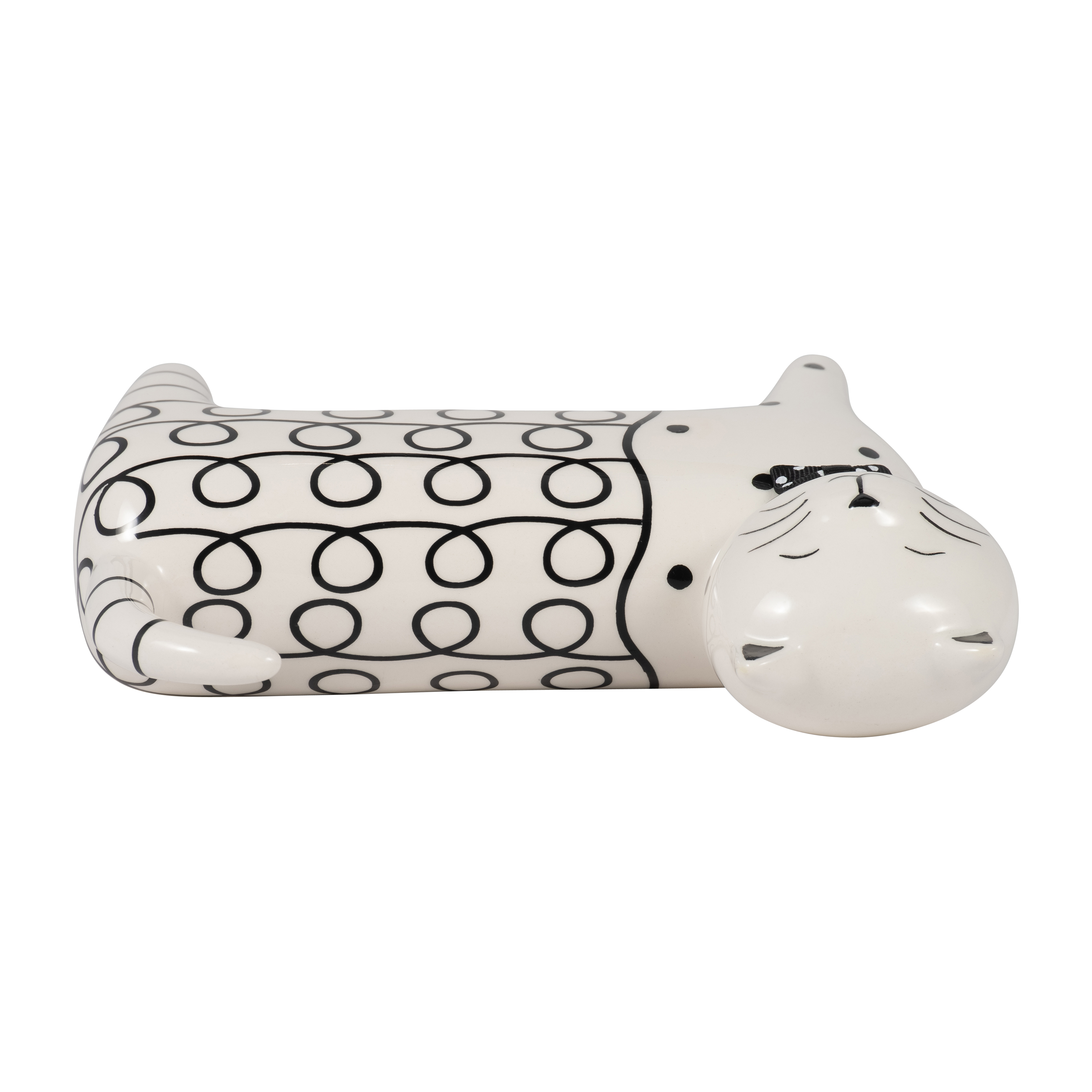 Sagebrook™ 7" Ceramic Swirls Cat - White