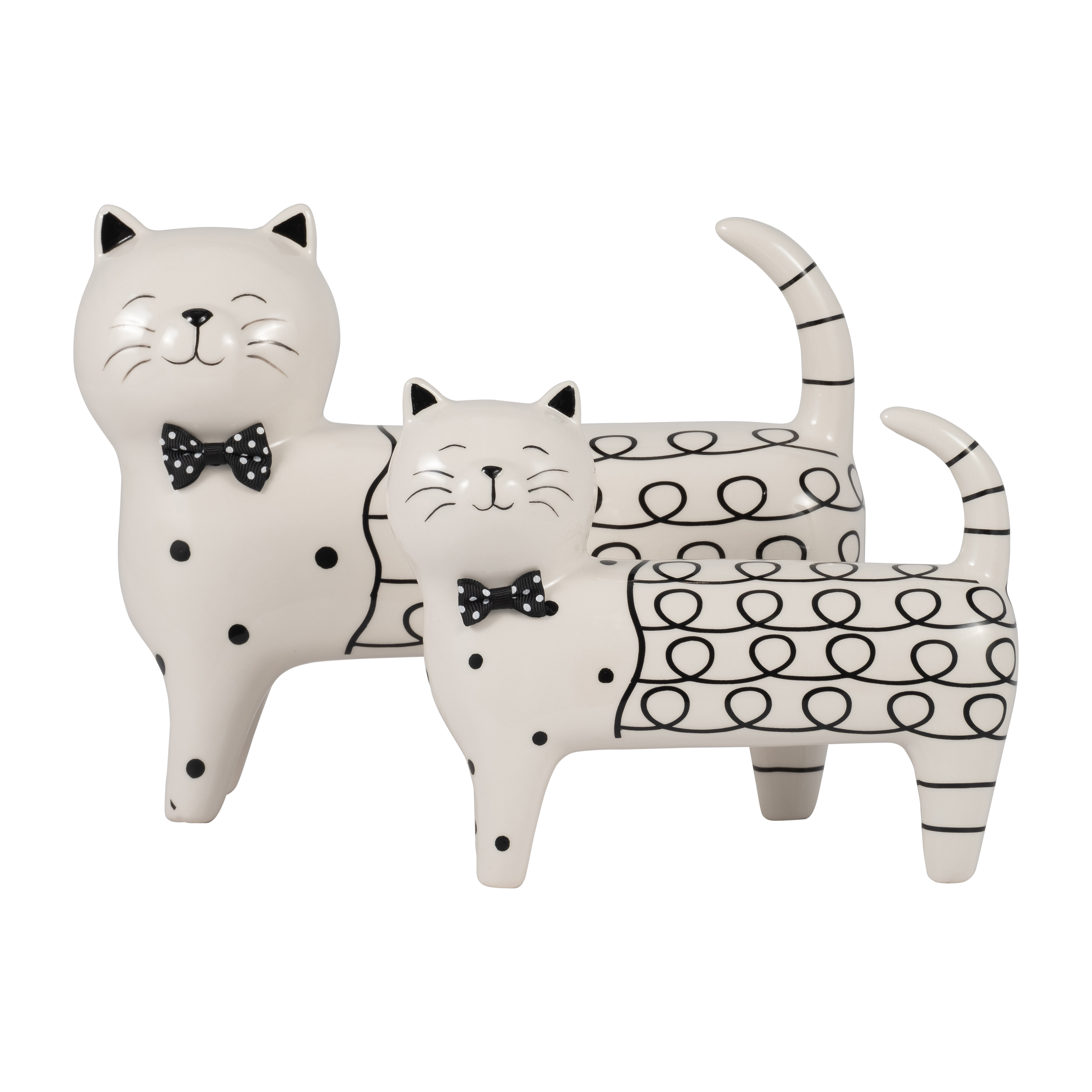 Sagebrook™ 7" Ceramic Swirls Cat - White