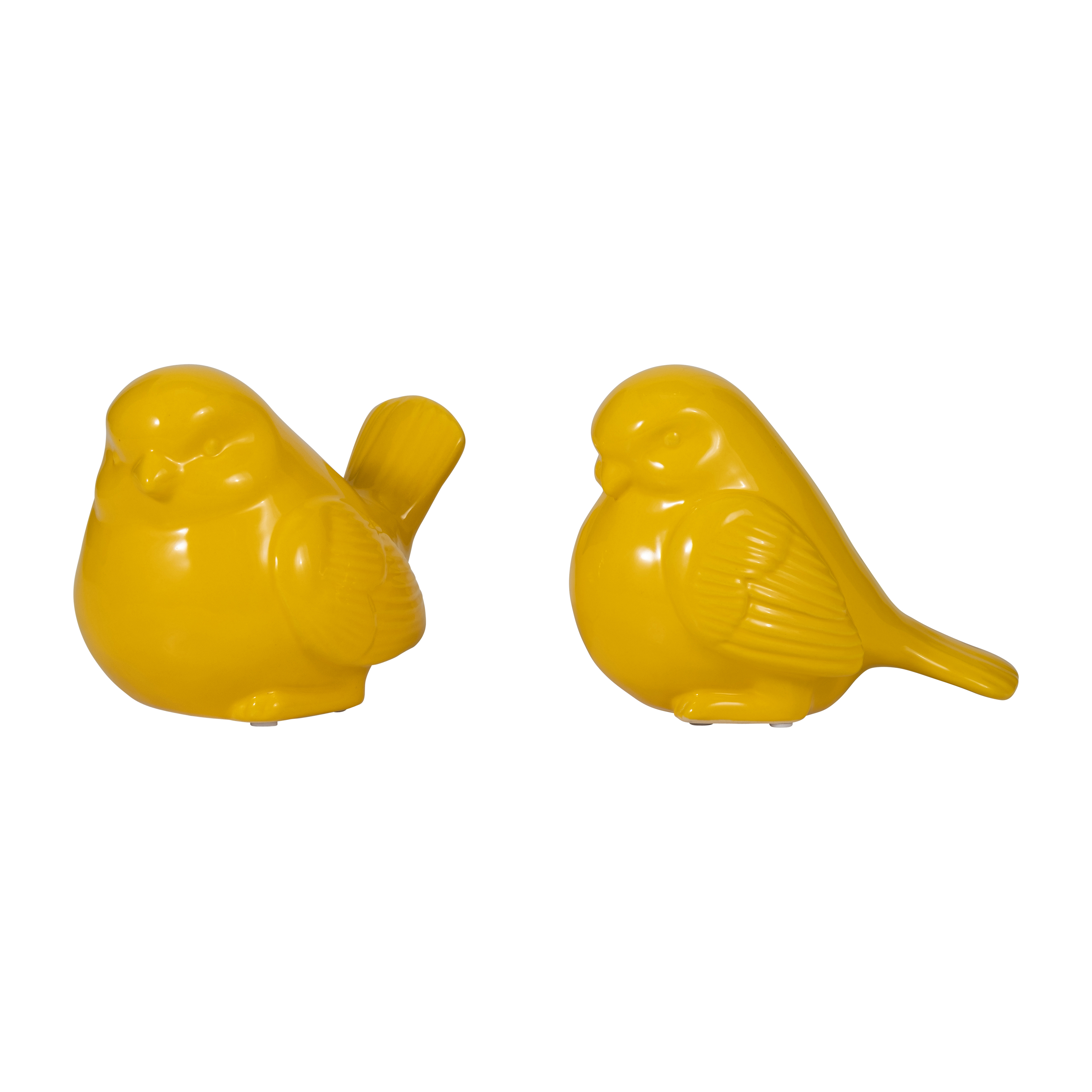 Sagebrook - 8" Ceramic Sitting Chubby Bird in Yellow