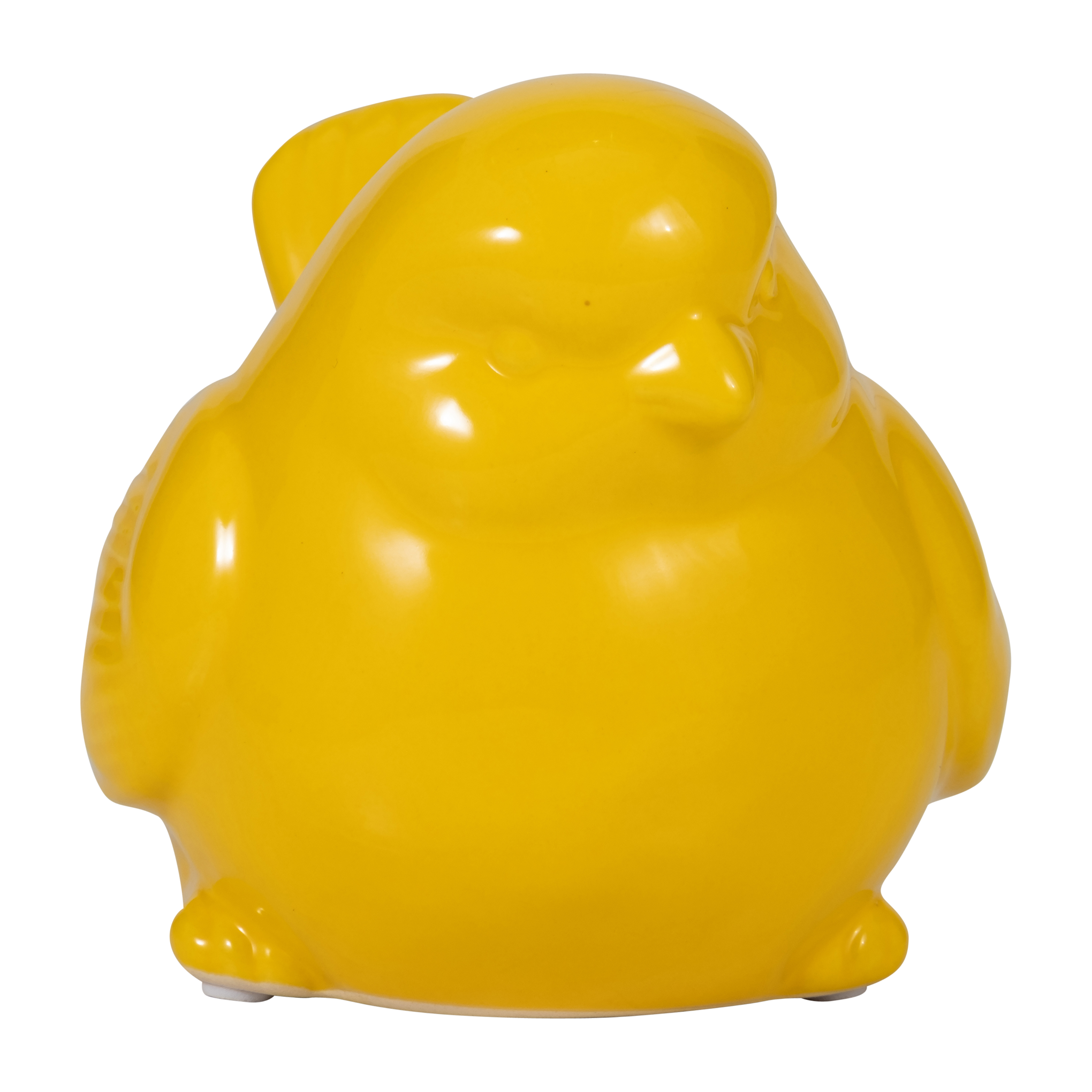 Sagebrook - 6" Ceramic Tail Up Chubby Bird in Yellow