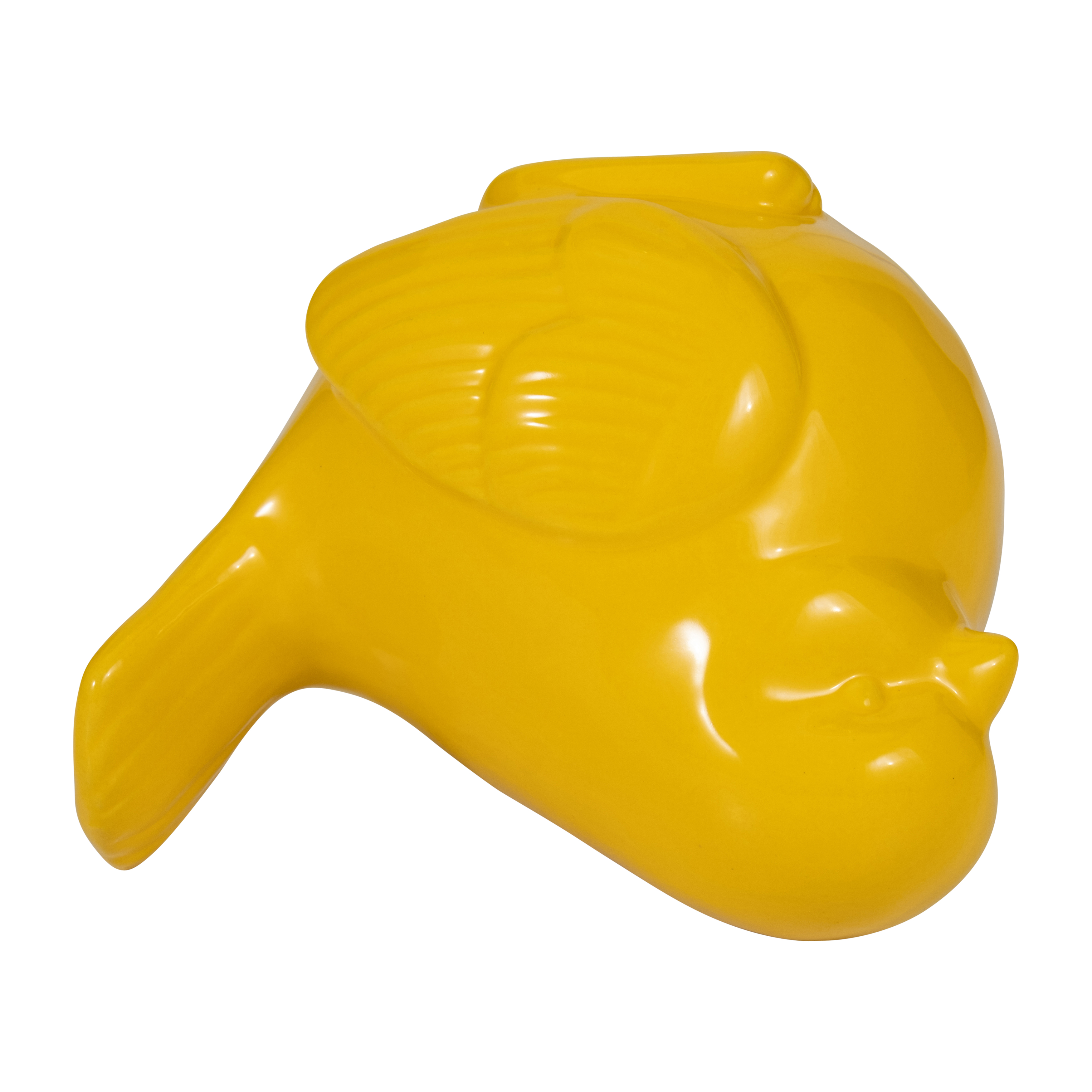 Sagebrook - 6" Ceramic Tail Up Chubby Bird in Yellow