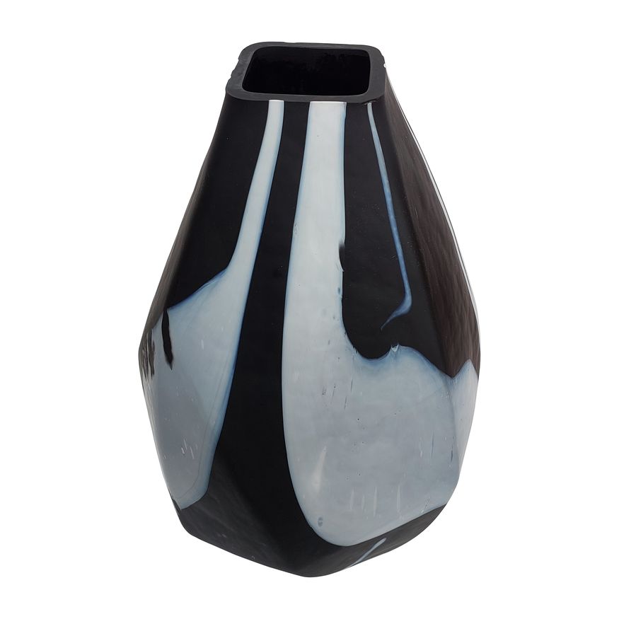 Sagebrook 19" Glass Abstract Contemporary Vase - Black