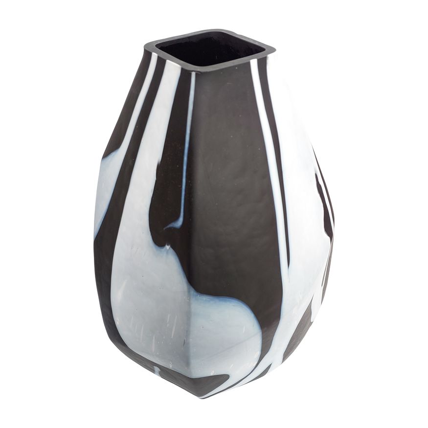 Sagebrook 19" Glass Abstract Contemporary Vase - Black