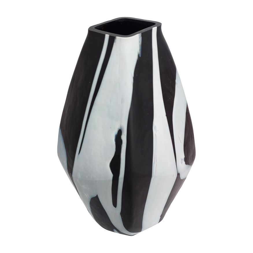 Sagebrook 19" Glass Abstract Contemporary Vase - Black