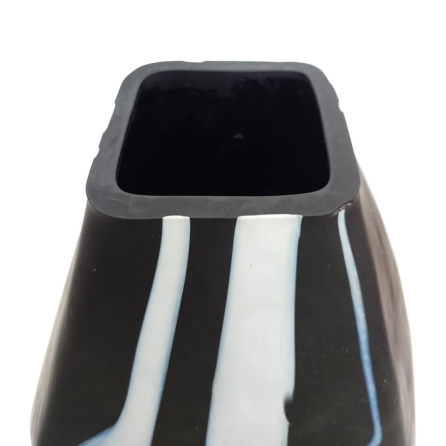 Sagebrook 19" Glass Abstract Contemporary Vase - Black